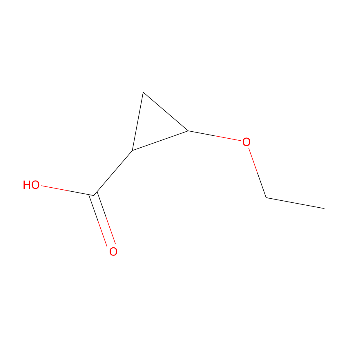 2-Ethoxycyclopropane-1-carboxylic acid molecular structure, CAS 53381-05-8