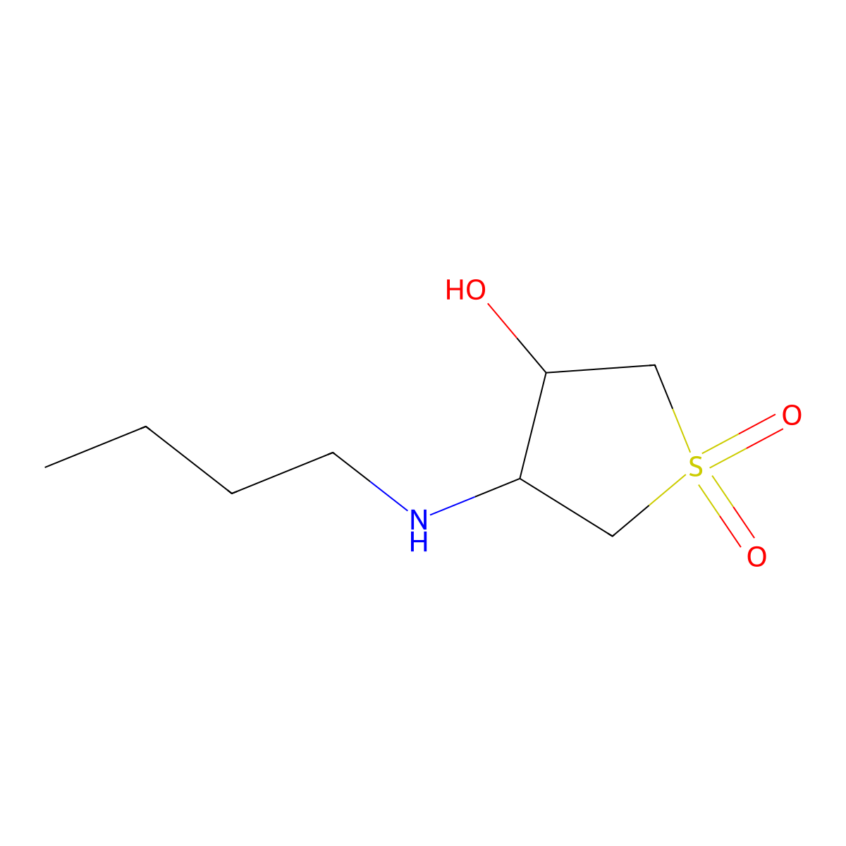 4-(Butylamino)-3-hydroxythiolane-1,1-dione molecular structure, CAS 53381-42-3