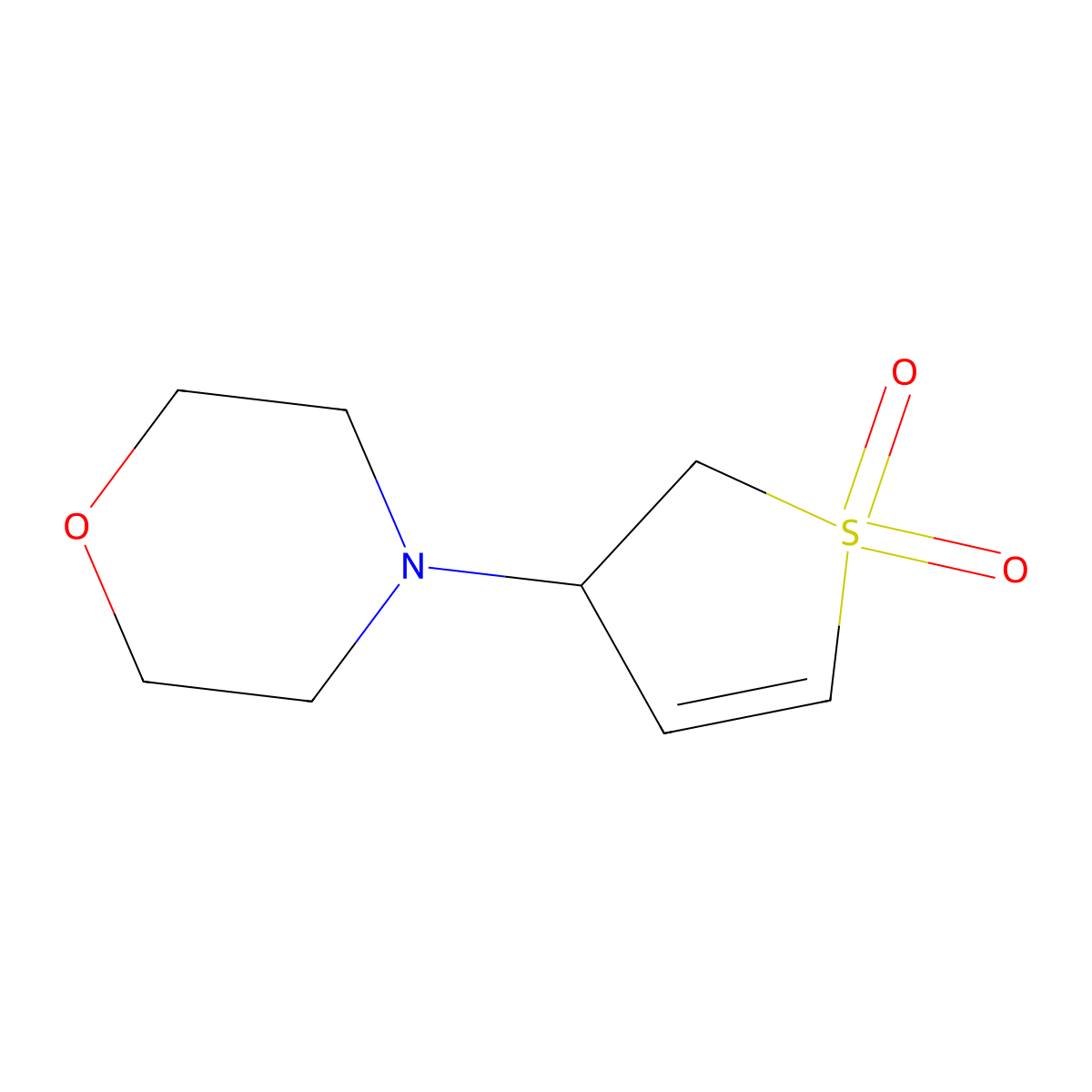 3-Morpholino-2,3-dihydrothiophene 1,1-dioxide molecular structure, CAS 53381-54-7