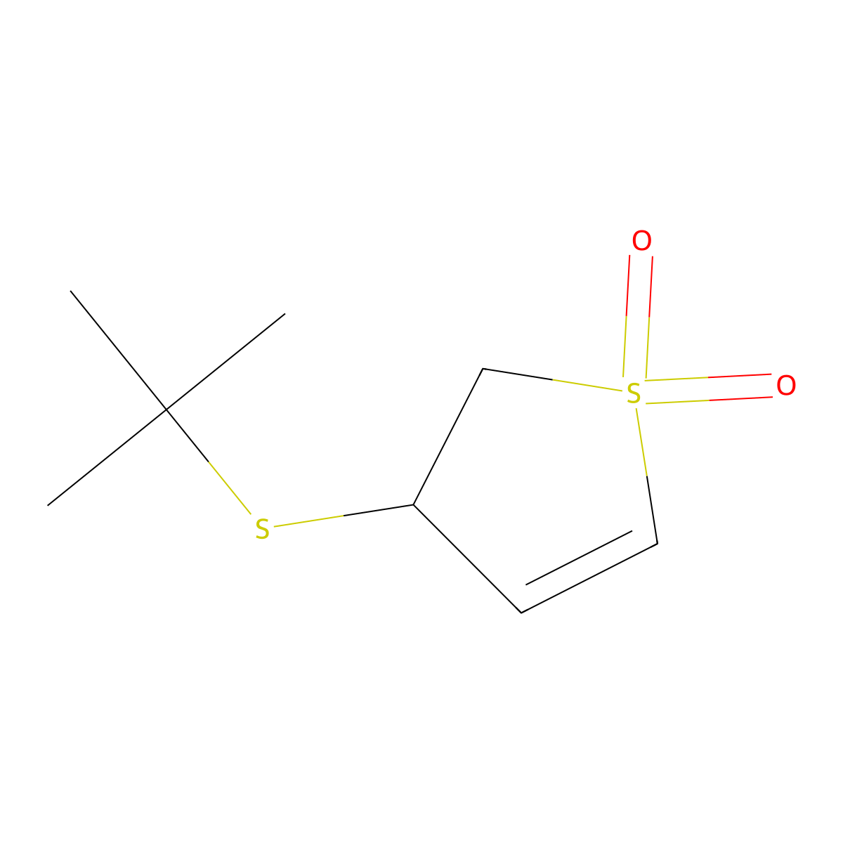 4-(Tert-butylthio)-4,5-dihydrothiophene-1,1-dione molecular structure, CAS 53381-58-1
