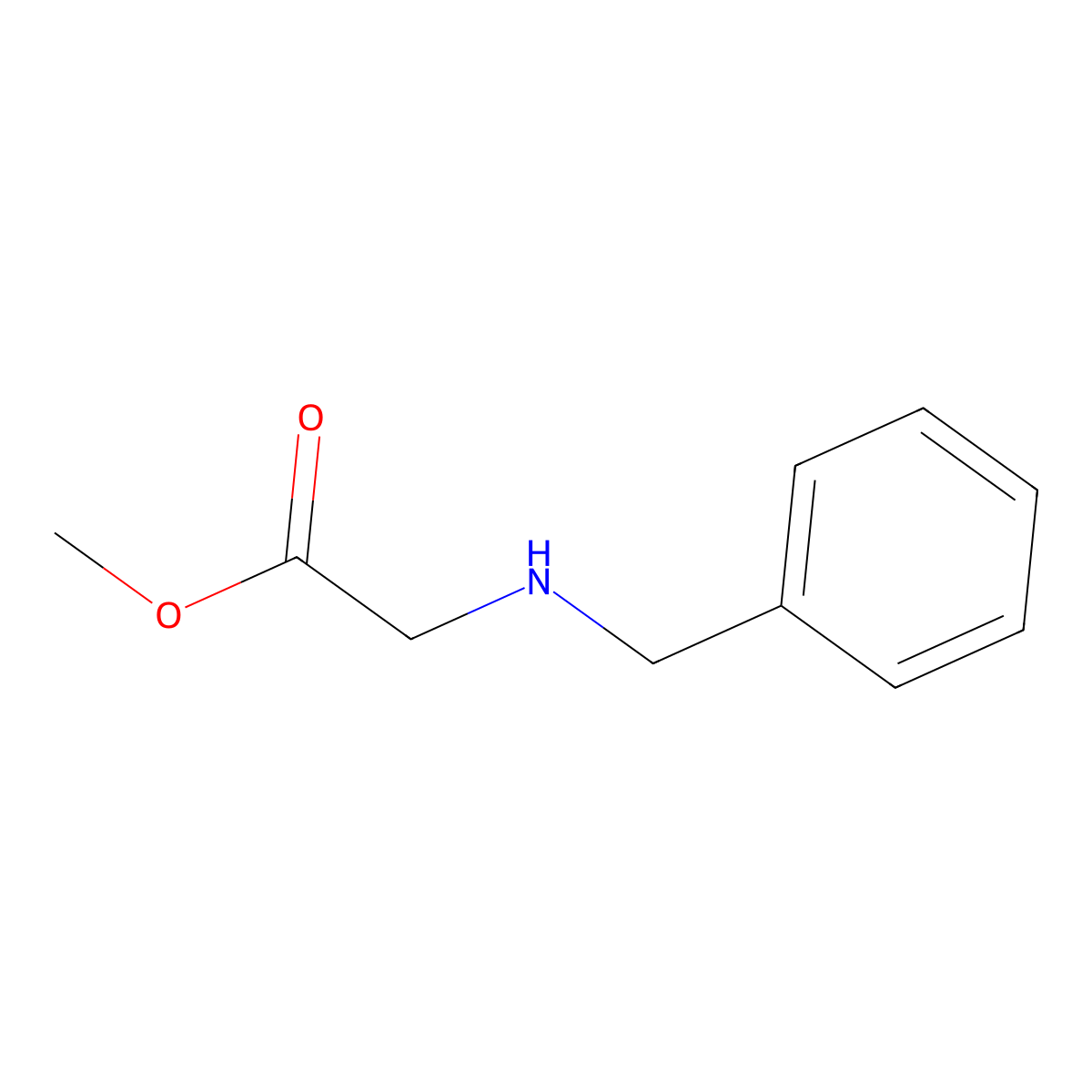 Methyl 2-(benzylamino)acetate molecular structure, CAS 53386-64-4