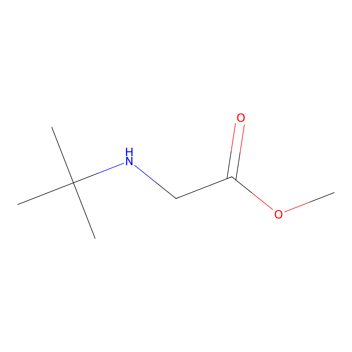 Methyl 2-(tert-butylamino)acetate molecular structure, CAS 53386-65-5