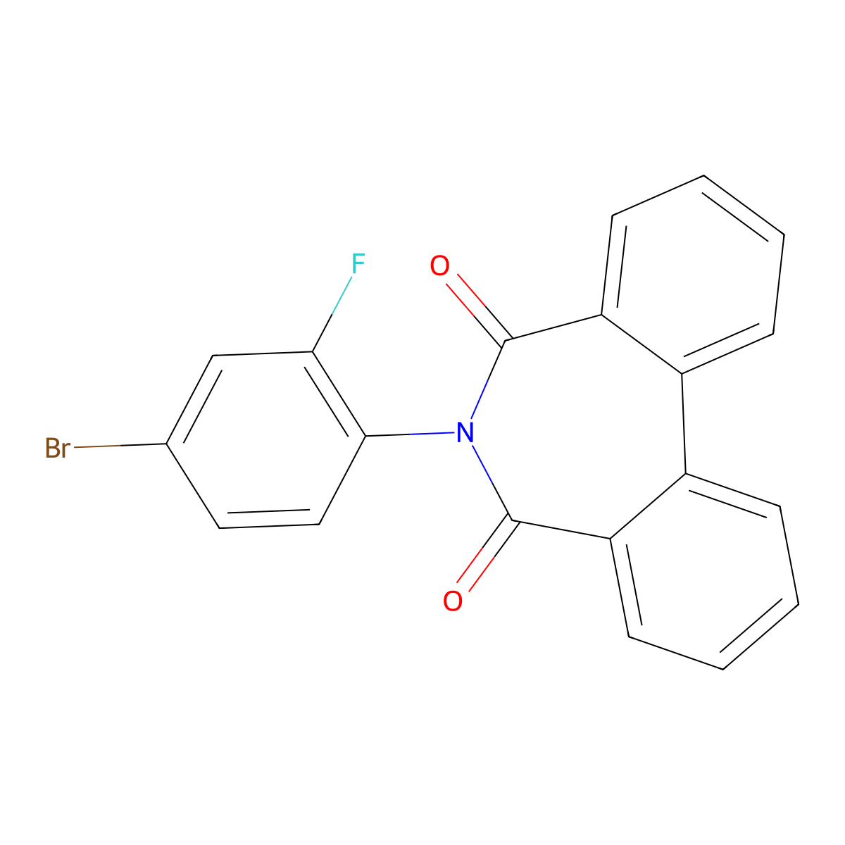 6-(4-Bromo-2-fluorophenyl)benzo[d][2]benzazepine-5,7-dione molecular structure, CAS 533867-93-5