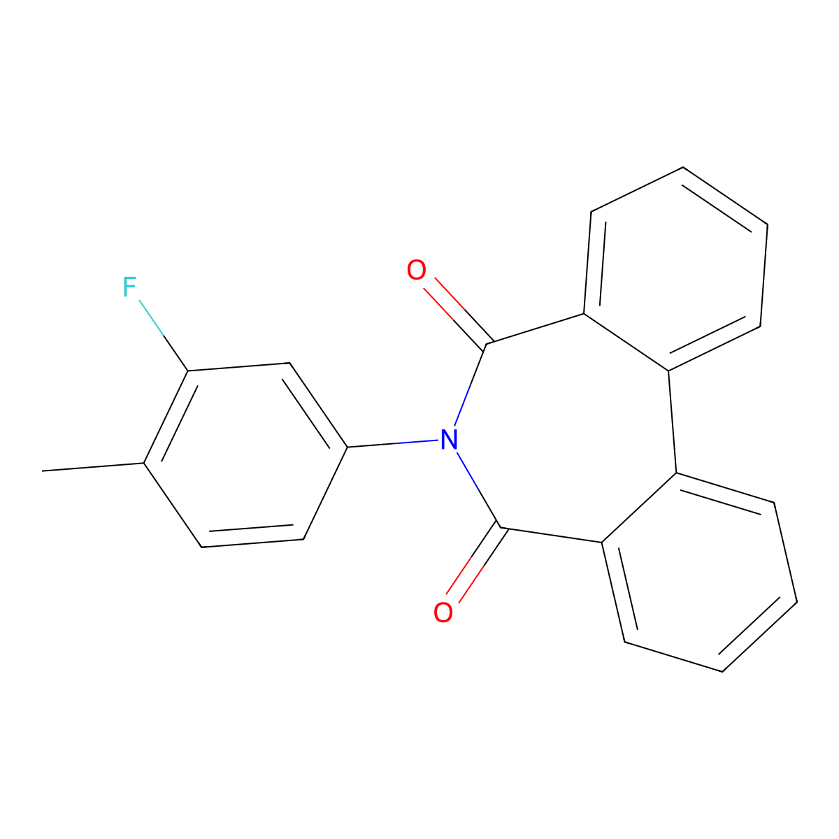 6-(3-Fluoro-4-methylphenyl)benzo[d][2]benzazepine-5,7-dione molecular structure, CAS 533867-94-6