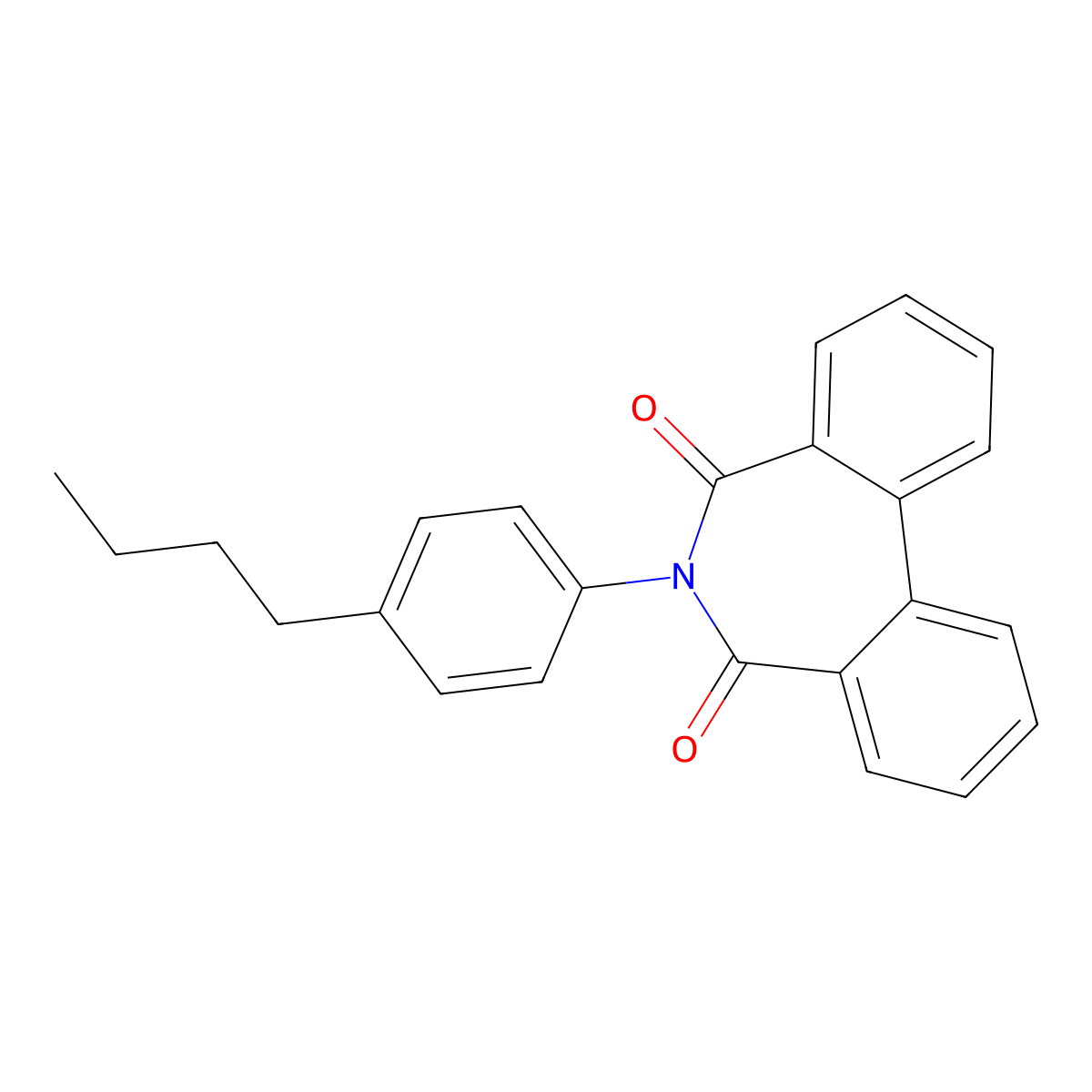 6-(4-Butylphenyl)benzo[d][2]benzazepine-5,7-dione molecular structure, CAS 533868-00-7