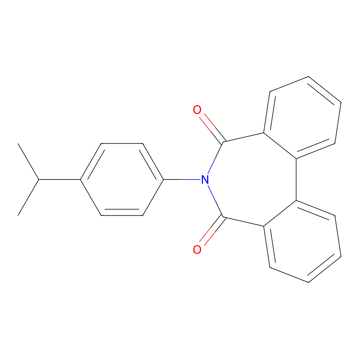6-(4-Propan-2-ylphenyl)benzo[d][2]benzazepine-5,7-dione molecular structure, CAS 533868-01-8