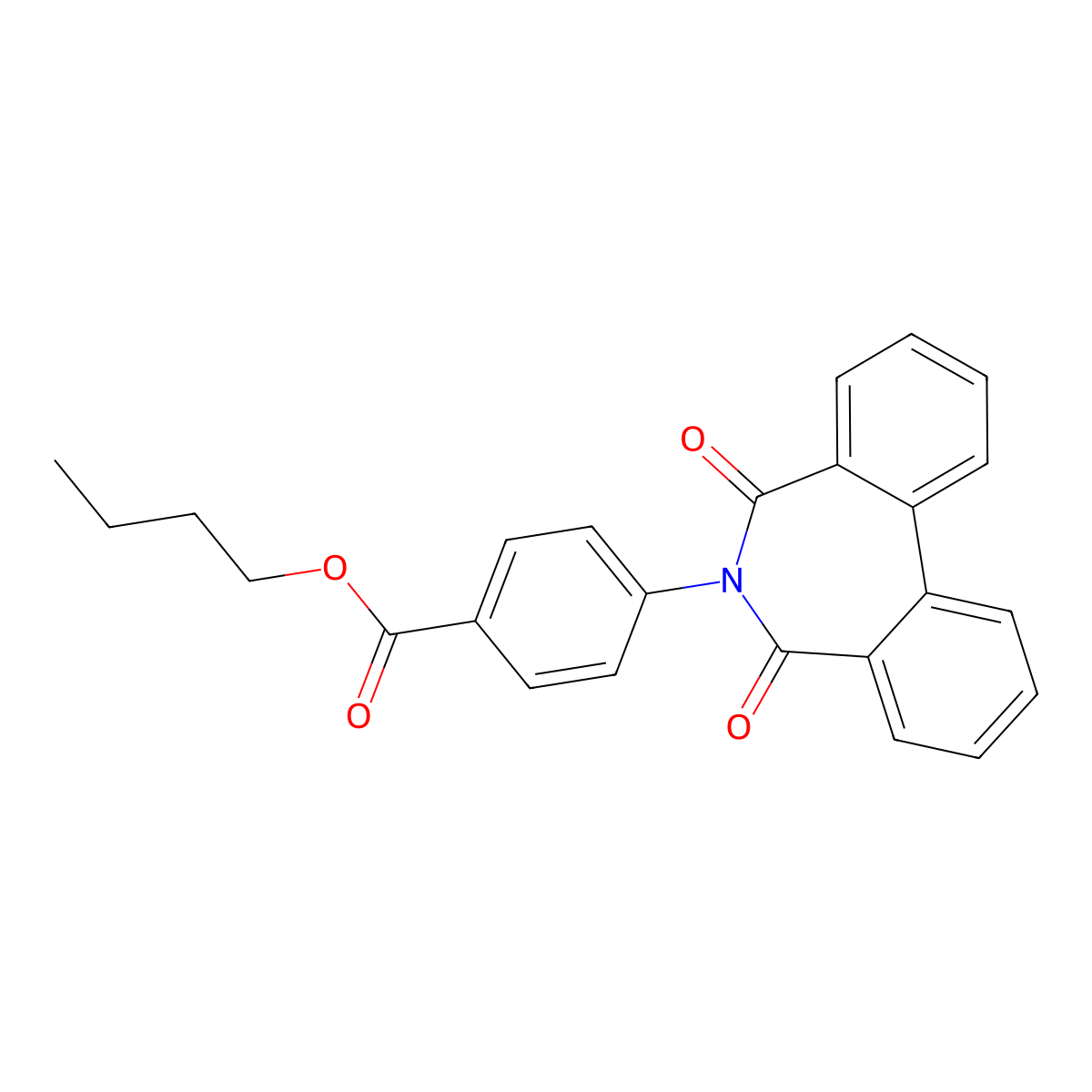 Butyl 4-(5,7-dioxobenzo[d][2]benzazepin-6-yl)benzoate molecular structure, CAS 533868-07-4
