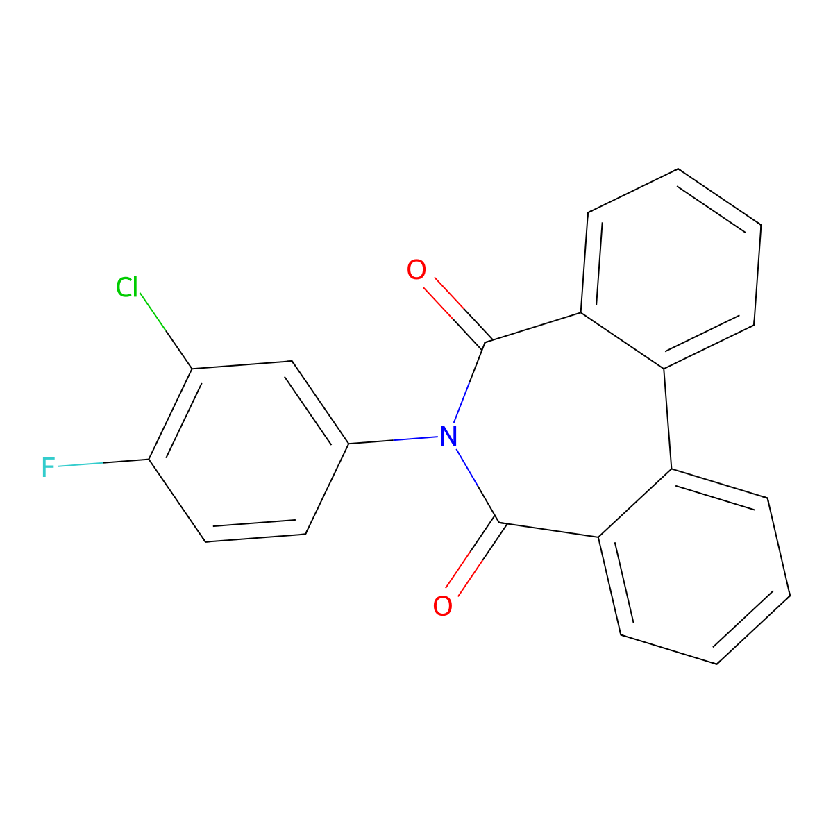 6-(3-Chloro-4-fluorophenyl)benzo[d][2]benzazepine-5,7-dione molecular structure, CAS 533868-17-6