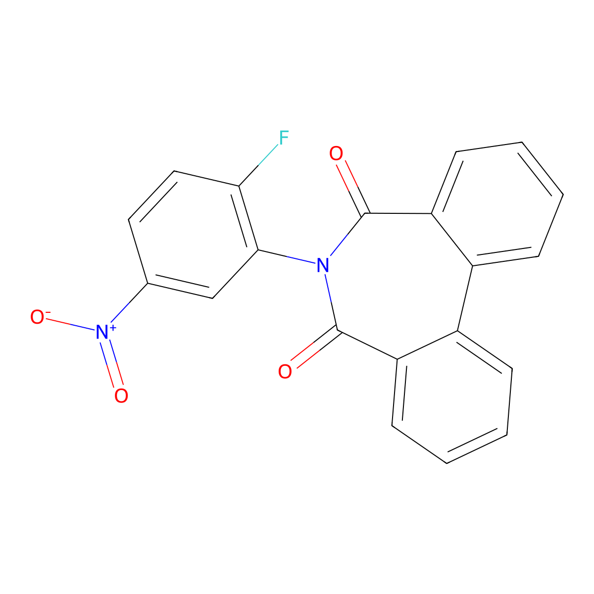 6-(2-Fluoro-5-nitrophenyl)benzo[d][2]benzazepine-5,7-dione molecular structure, CAS 533868-22-3