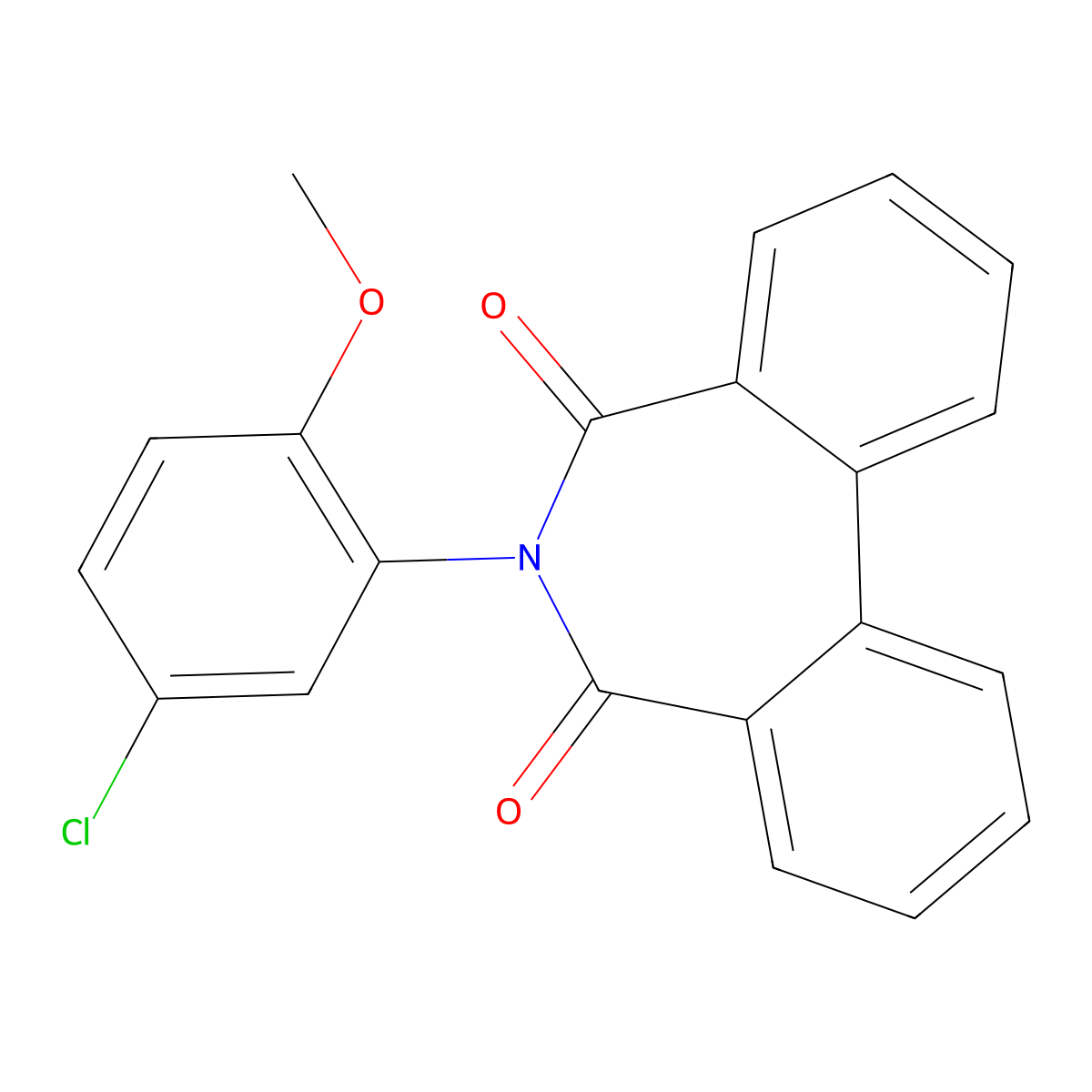 6-(5-Chloro-2-methoxyphenyl)benzo[d][2]benzazepine-5,7-dione molecular structure, CAS 533868-23-4