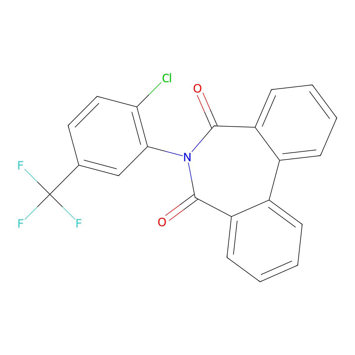 6-[2-Chloro-5-(trifluoromethyl)phenyl]benzo[d][2]benzazepine-5,7-dione molecular structure, CAS 533868-24-5