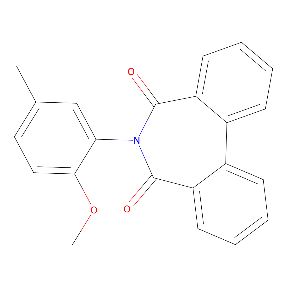 6-(2-Methoxy-5-methylphenyl)benzo[d][2]benzazepine-5,7-dione molecular structure, CAS 533868-28-9