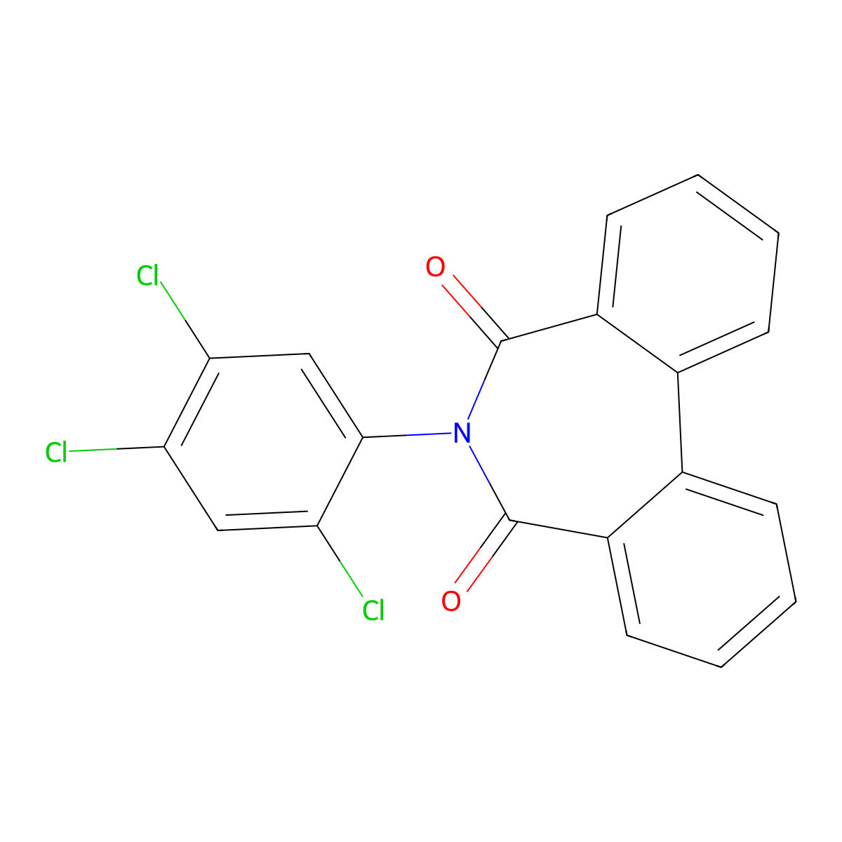 6-(2,4,5-Trichlorophenyl)benzo[d][2]benzazepine-5,7-dione molecular structure, CAS 533868-32-5