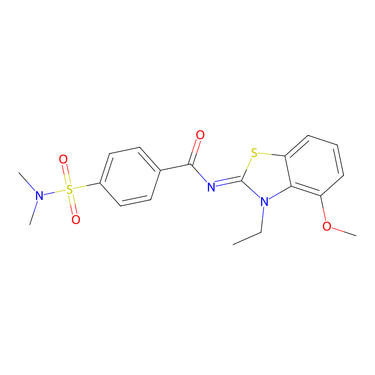 (Z)-4-(N,N-dimethylsulfamoyl)-N-(3-ethyl-4-methoxybenzo[d]thiazol-2(3H)-ylidene)benzamide molecular structure, CAS 533868-37-0