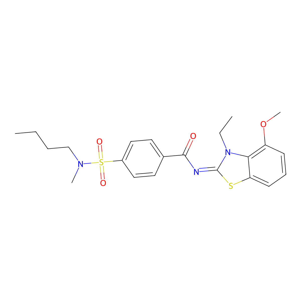 (Z)-4-(N-butyl-N-methylsulfamoyl)-N-(3-ethyl-4-methoxybenzo[d]thiazol-2(3H)-ylidene)benzamide molecular structure, CAS 533868-42-7