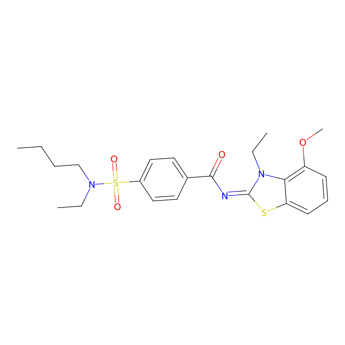 (Z)-4-(N-butyl-N-ethylsulfamoyl)-N-(3-ethyl-4-methoxybenzo[d]thiazol-2(3H)-ylidene)benzamide molecular structure, CAS 533868-43-8