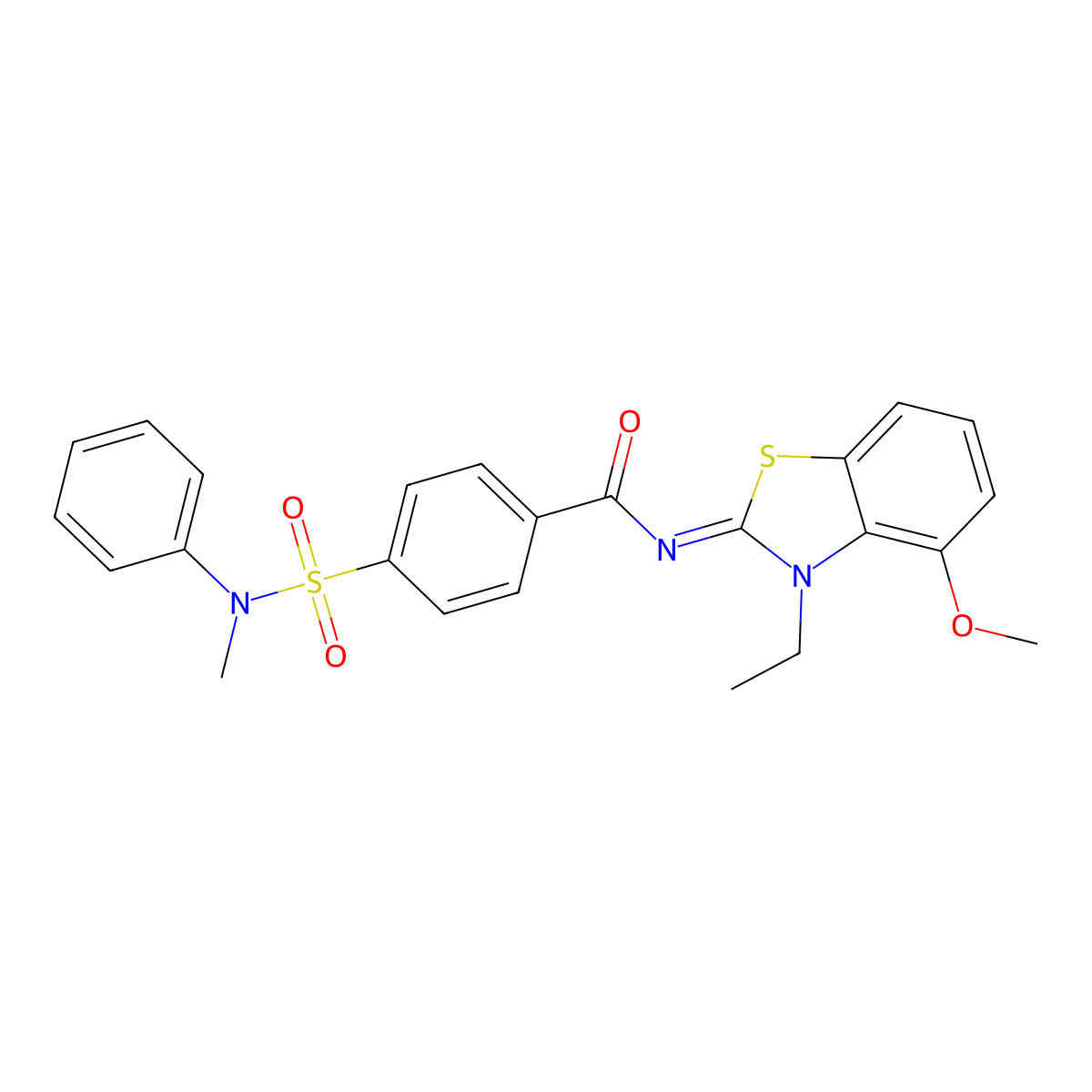 (Z)-N-(3-ethyl-4-methoxybenzo[d]thiazol-2(3H)-ylidene)-4-(N-methyl-N-phenylsulfamoyl)benzamide molecular structure, CAS 533868-44-9