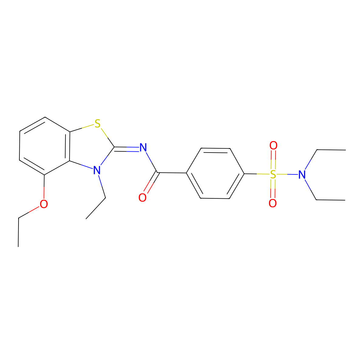 (Z)-4-(N,N-diethylsulfamoyl)-N-(4-ethoxy-3-ethylbenzo[d]thiazol-2(3H)-ylidene)benzamide molecular structure, CAS 533868-69-8