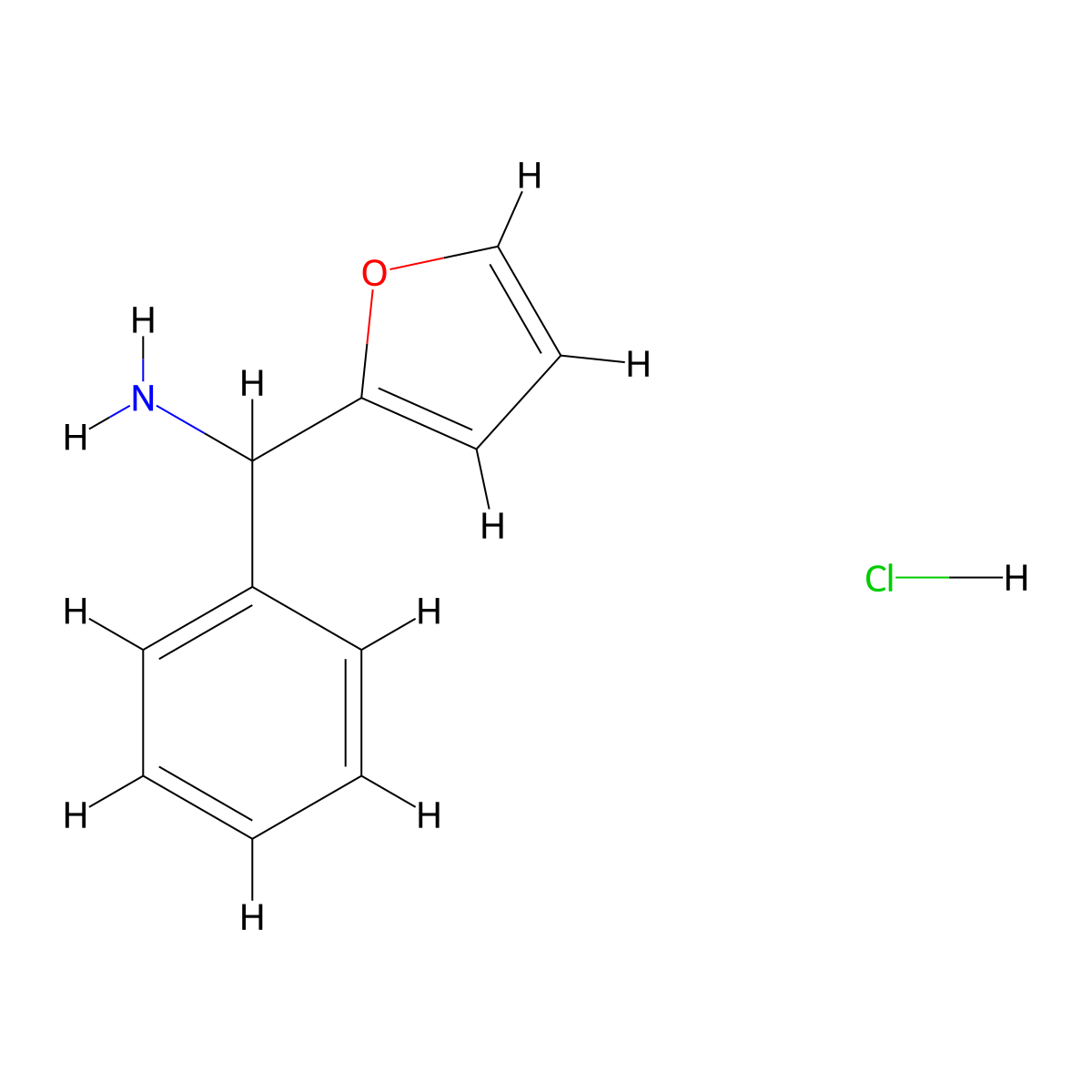 (Furan-2-yl)(phenyl)methanamine hydrochloride molecular structure, CAS 53387-67-0