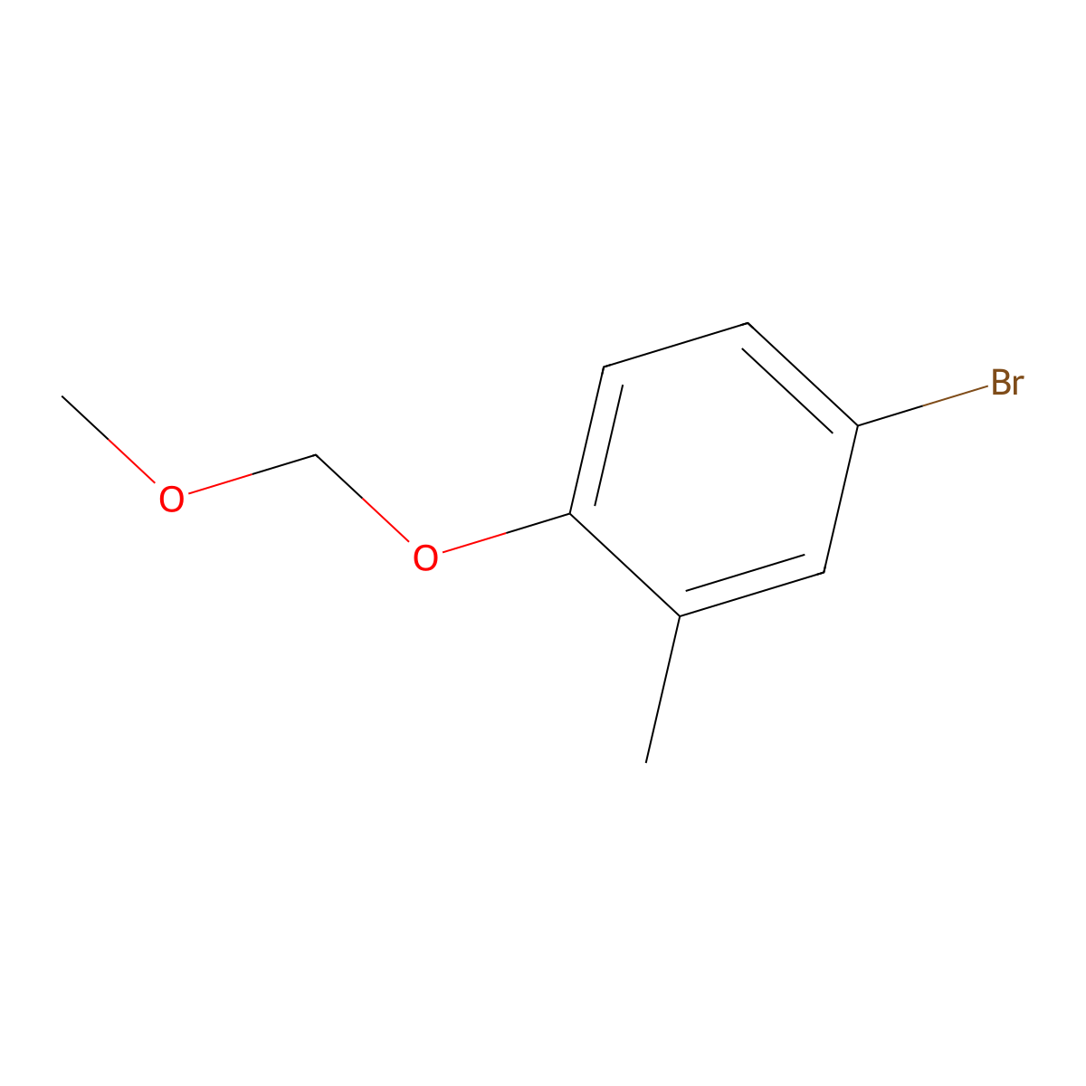 4-Bromo-1-(methoxymethoxy)-2-methylbenzene molecular structure, CAS 533884-36-5