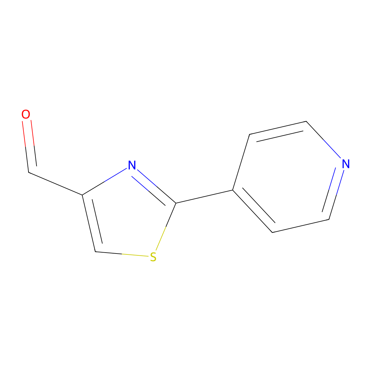 2-(Pyridin-4-yl)-1,3-thiazole-4-carbaldehyde molecular structure, CAS 533885-37-9