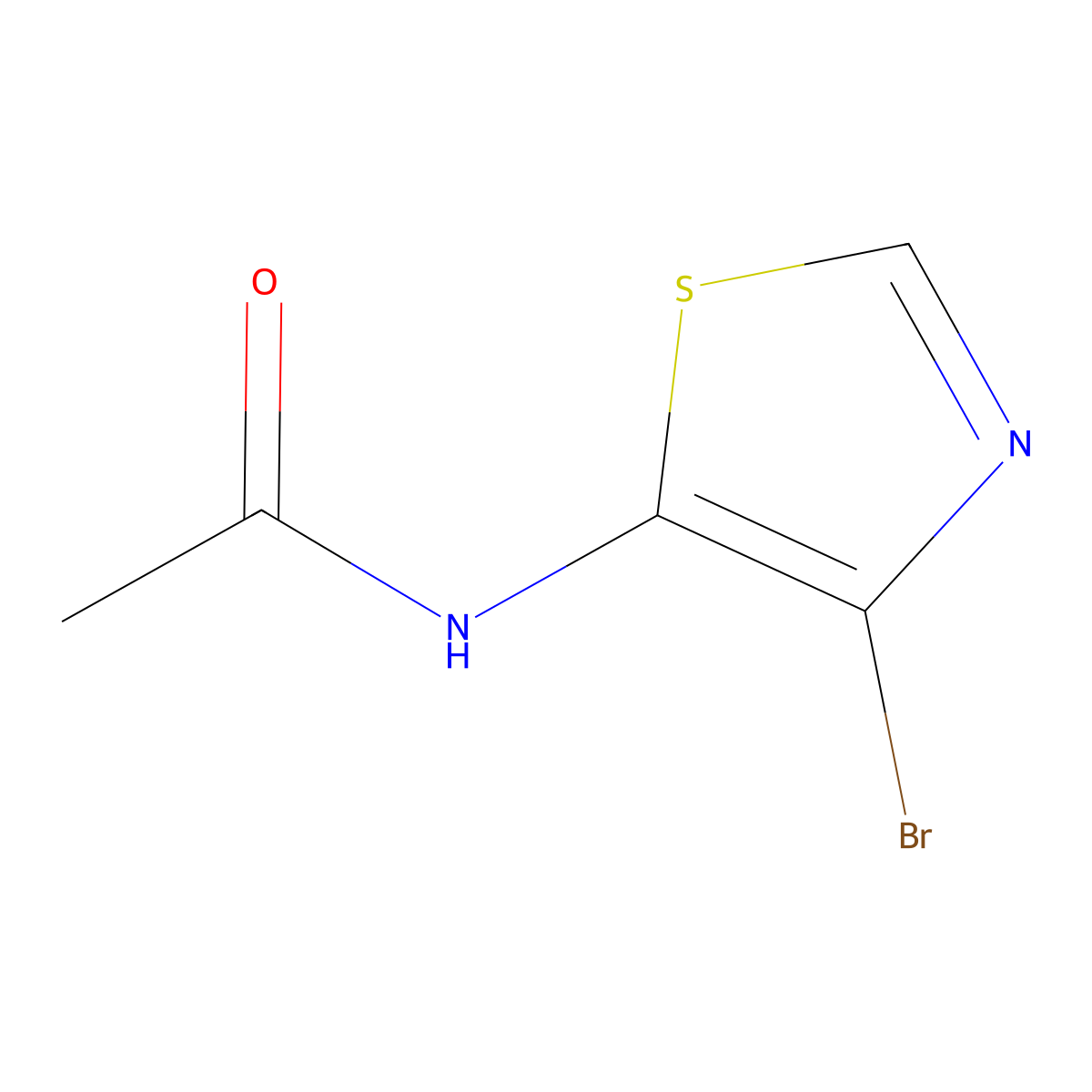 N-(4-bromo-1,3-thiazol-5-yl)acetamide molecular structure, CAS 533886-04-3