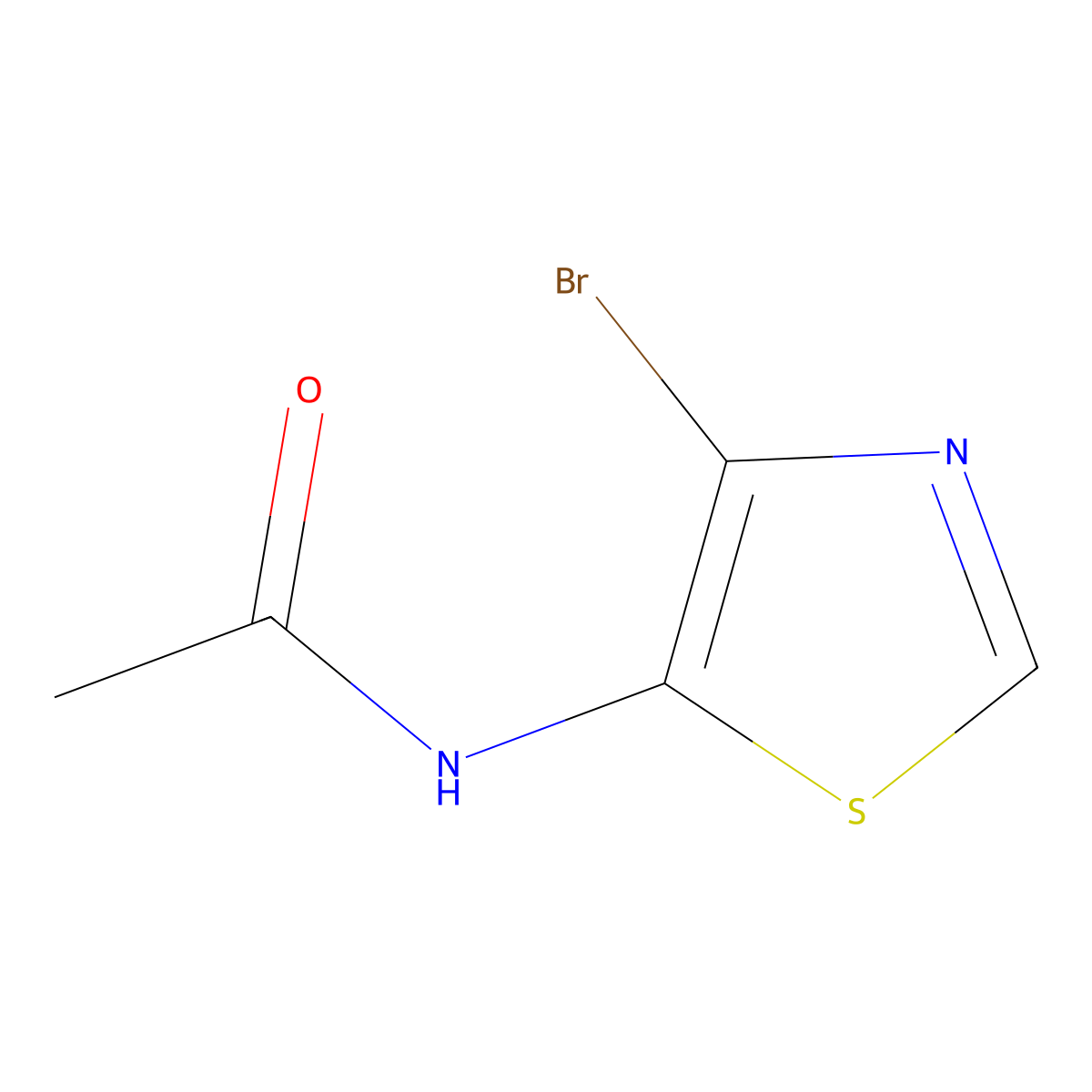 N-(4-bromo-1,3-thiazol-5-yl)acetamide molecular structure, CAS 533886-04-3