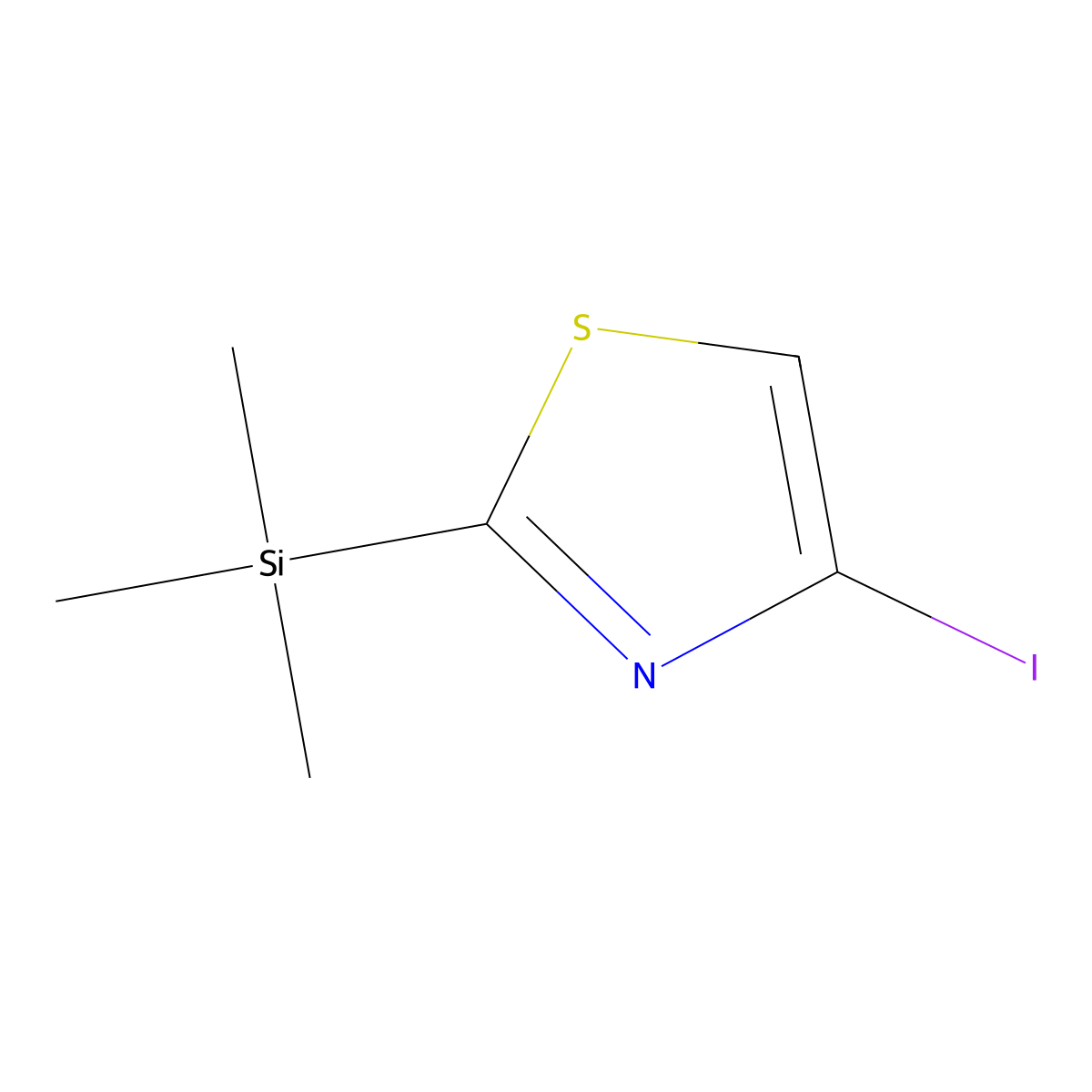 4-Iodo-2-(trimethylsilyl)-1,3-thiazole molecular structure, CAS 533887-52-4