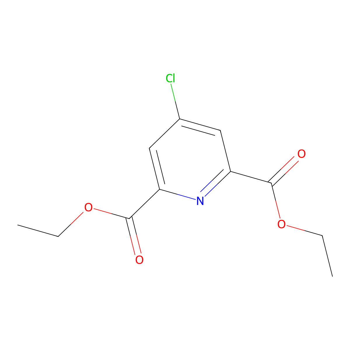 2,6-Diethyl 4-chloropyridine-2,6-dicarboxylate molecular structure, CAS 53389-01-8
