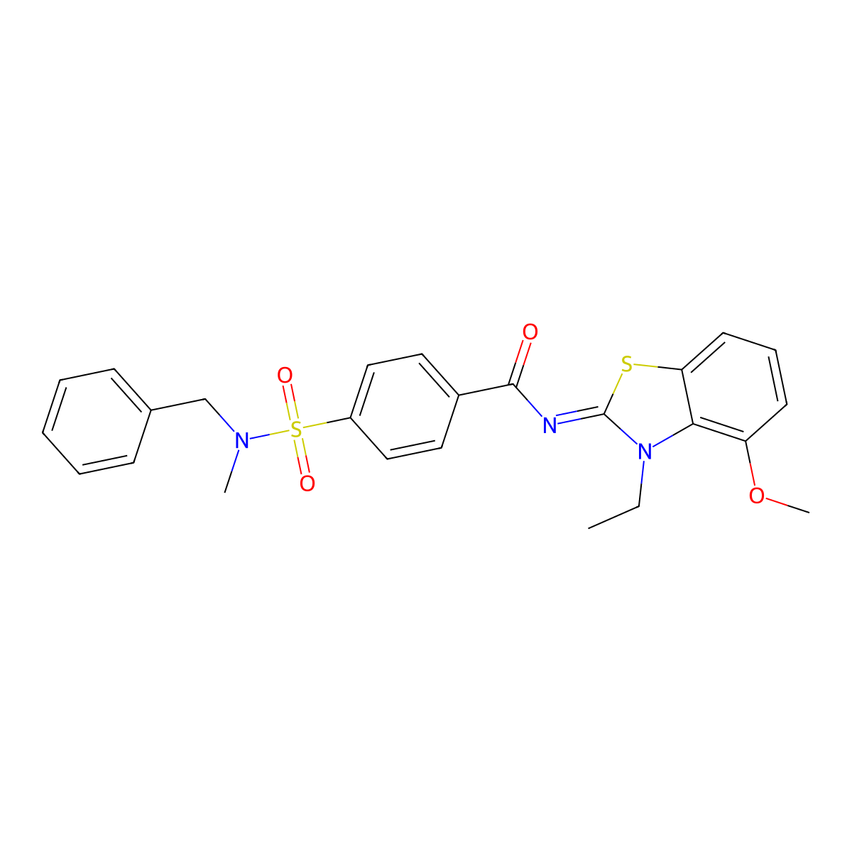 (E)-4-(N-benzyl-N-methylsulfamoyl)-N-(3-ethyl-4-methoxybenzo[d]thiazol-2(3H)-ylidene)benzamide molecular structure, CAS 533890-09-4