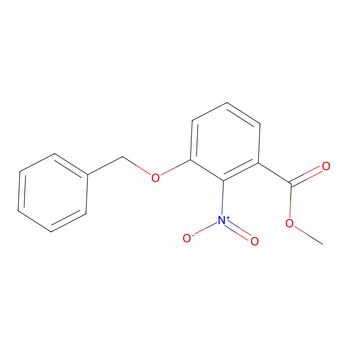 Benzoic acid, 2-nitro-3-(phenylmethoxy)-, methyl ester molecular structure, CAS 533897-93-7