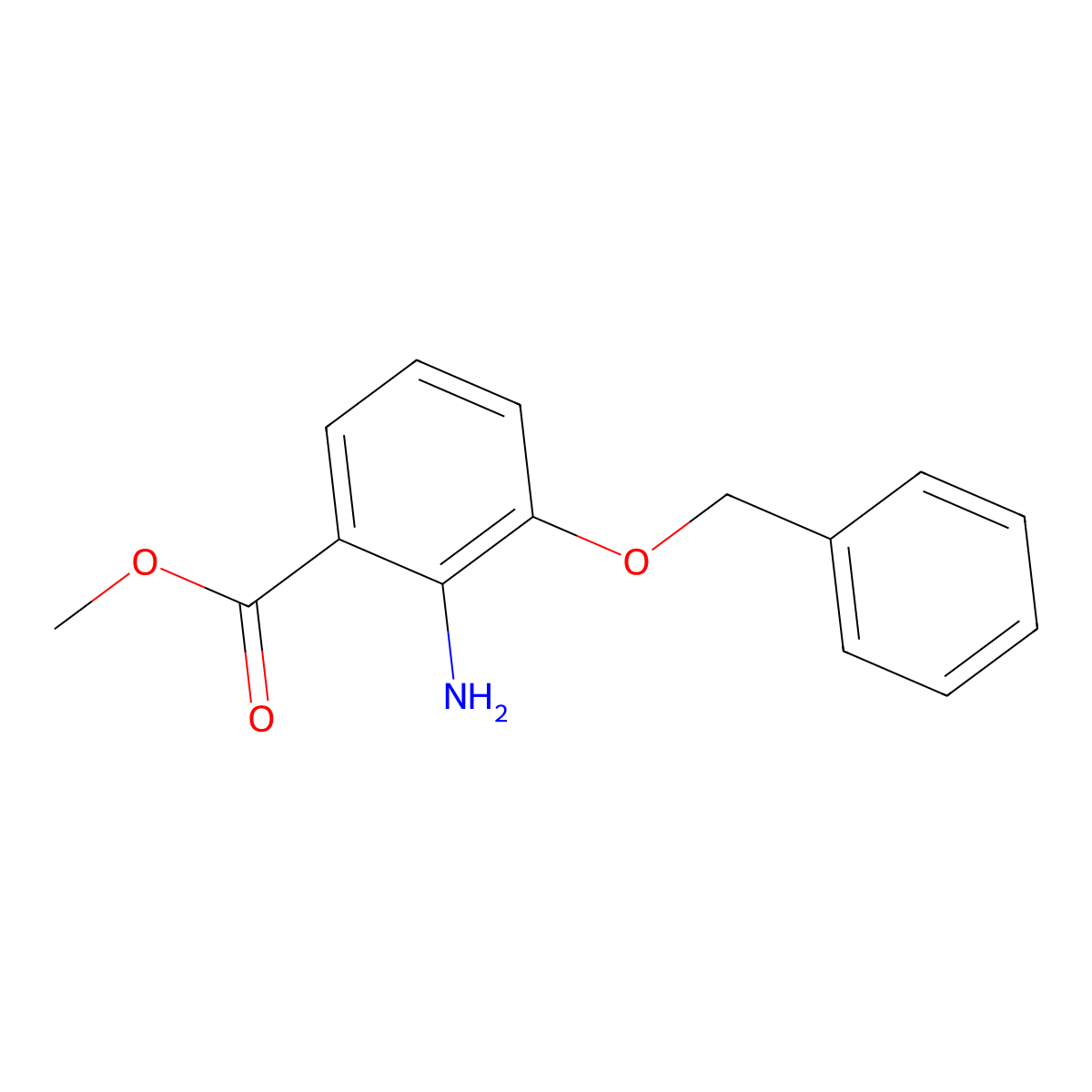 Methyl 2-amino-3-(benzyloxy)benzoate molecular structure, CAS 533897-94-8
