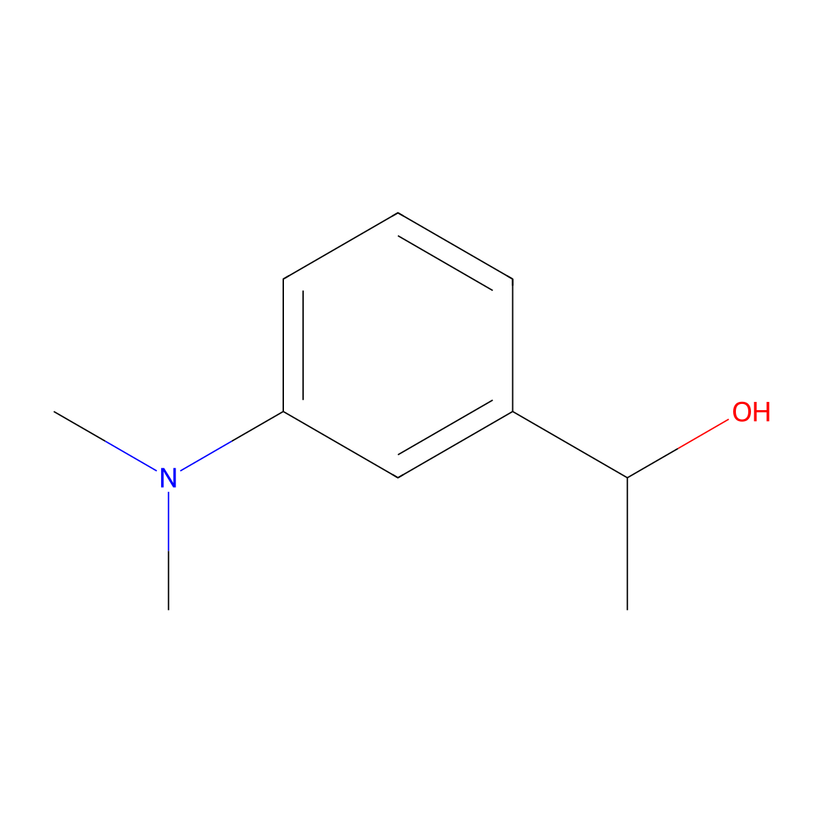 1-(3-Dimethylaminophenyl)ethanol molecular structure, CAS 5339-01-5