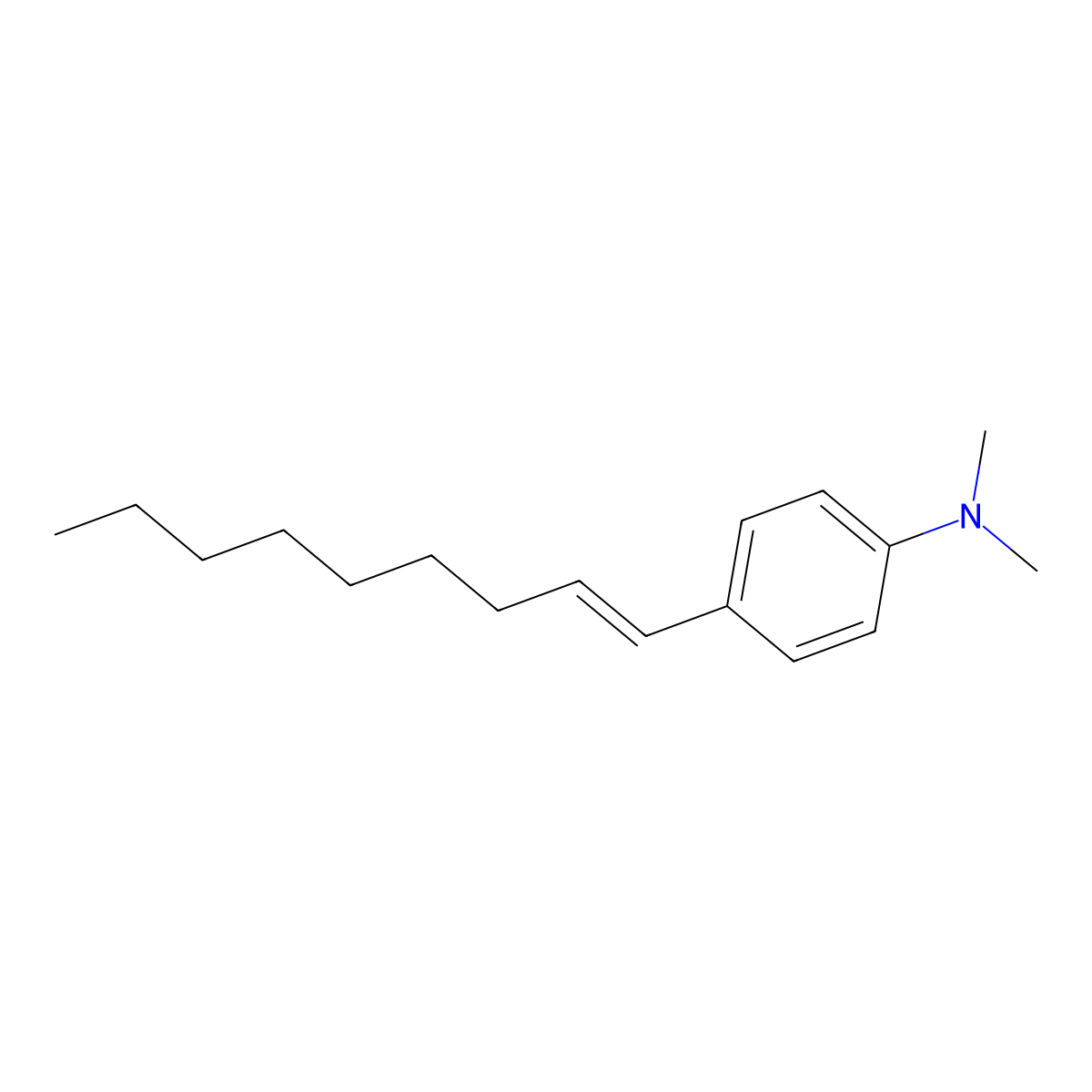 N,N-dimethyl-4-[(E)-non-1-enyl]aniline molecular structure, CAS 5339-02-6