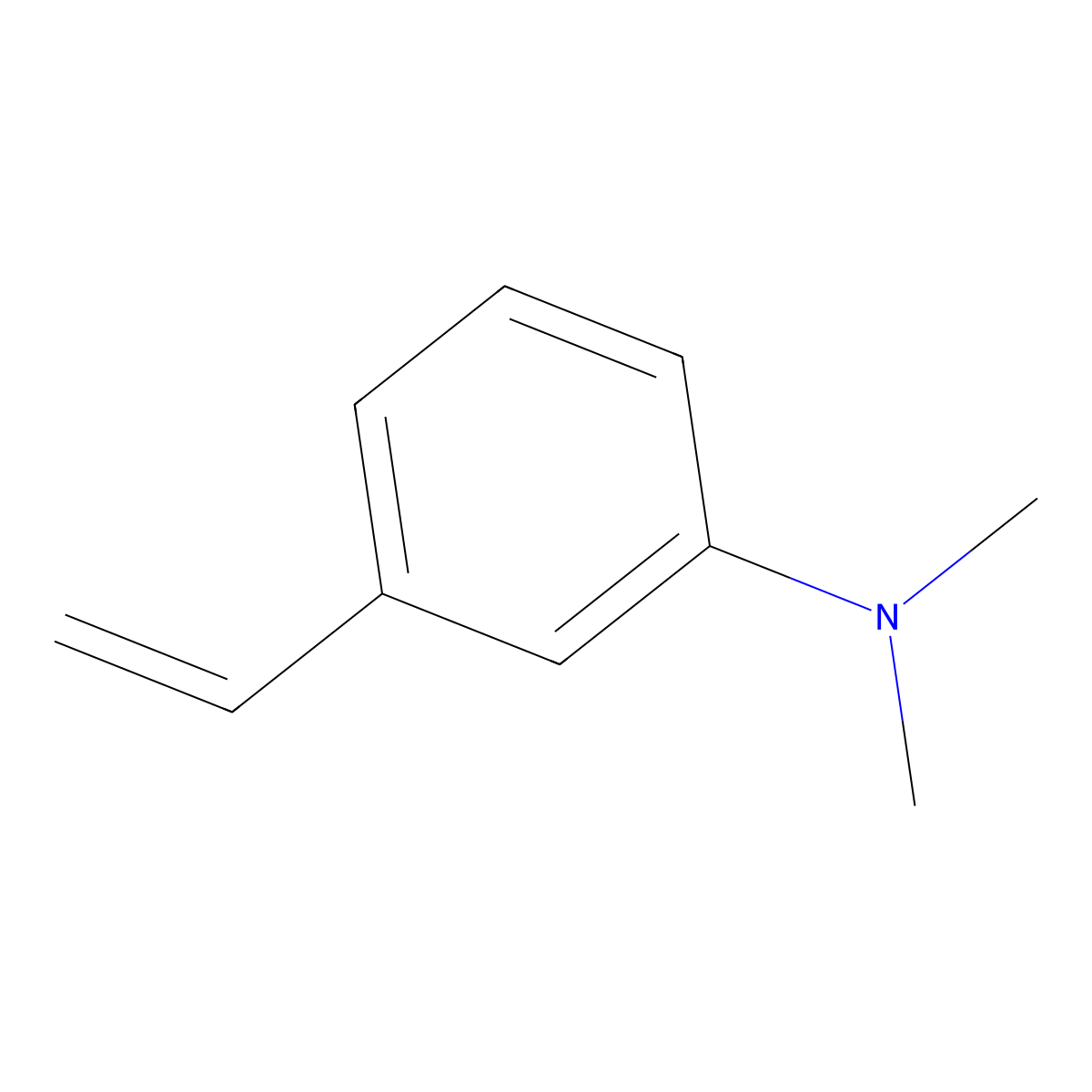 N,N-Dimethyl-3-vinylaniline molecular structure, CAS 5339-11-7