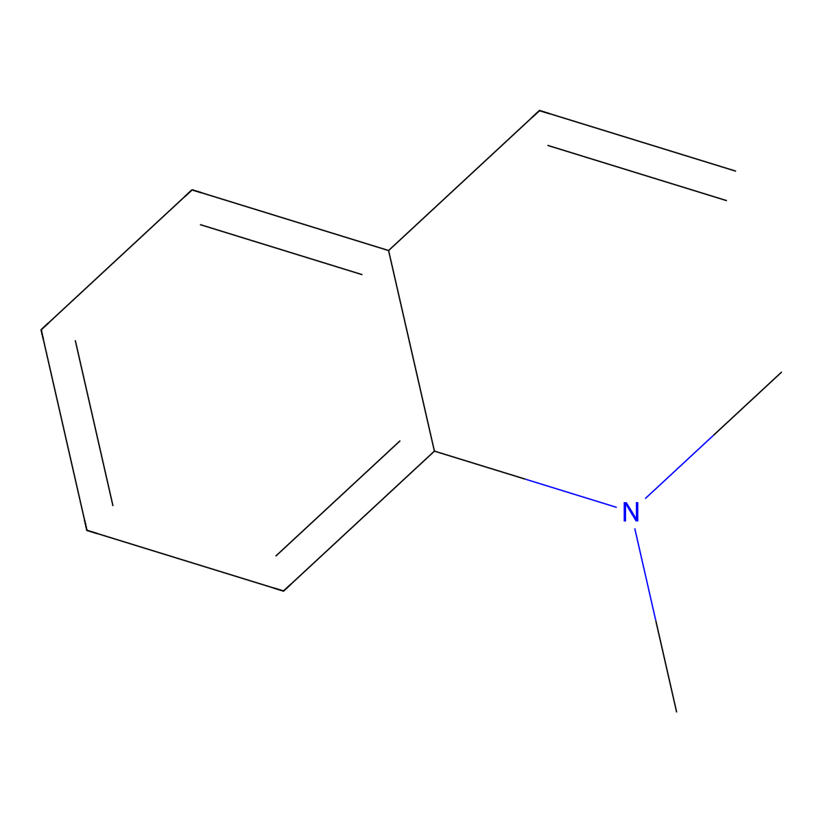 2-ethenyl-N,N-dimethylaniline molecular structure, CAS 5339-18-4