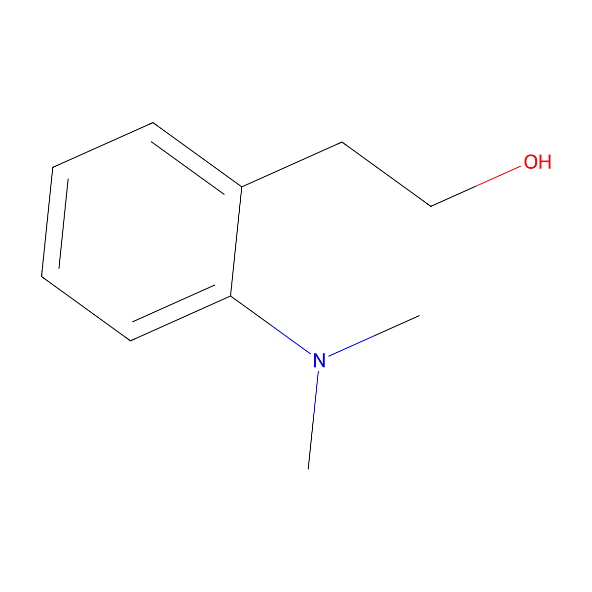 2-(Dimethylamino)benzeneethanol molecular structure, CAS 5339-27-5