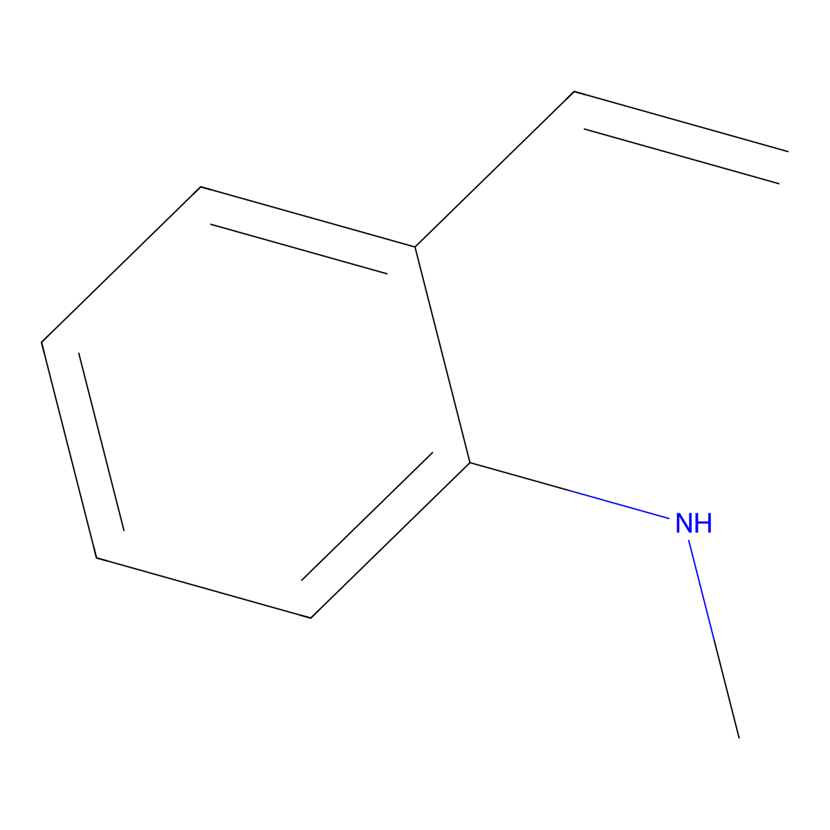 N-Methyl-2-vinylaniline molecular structure, CAS 5339-28-6