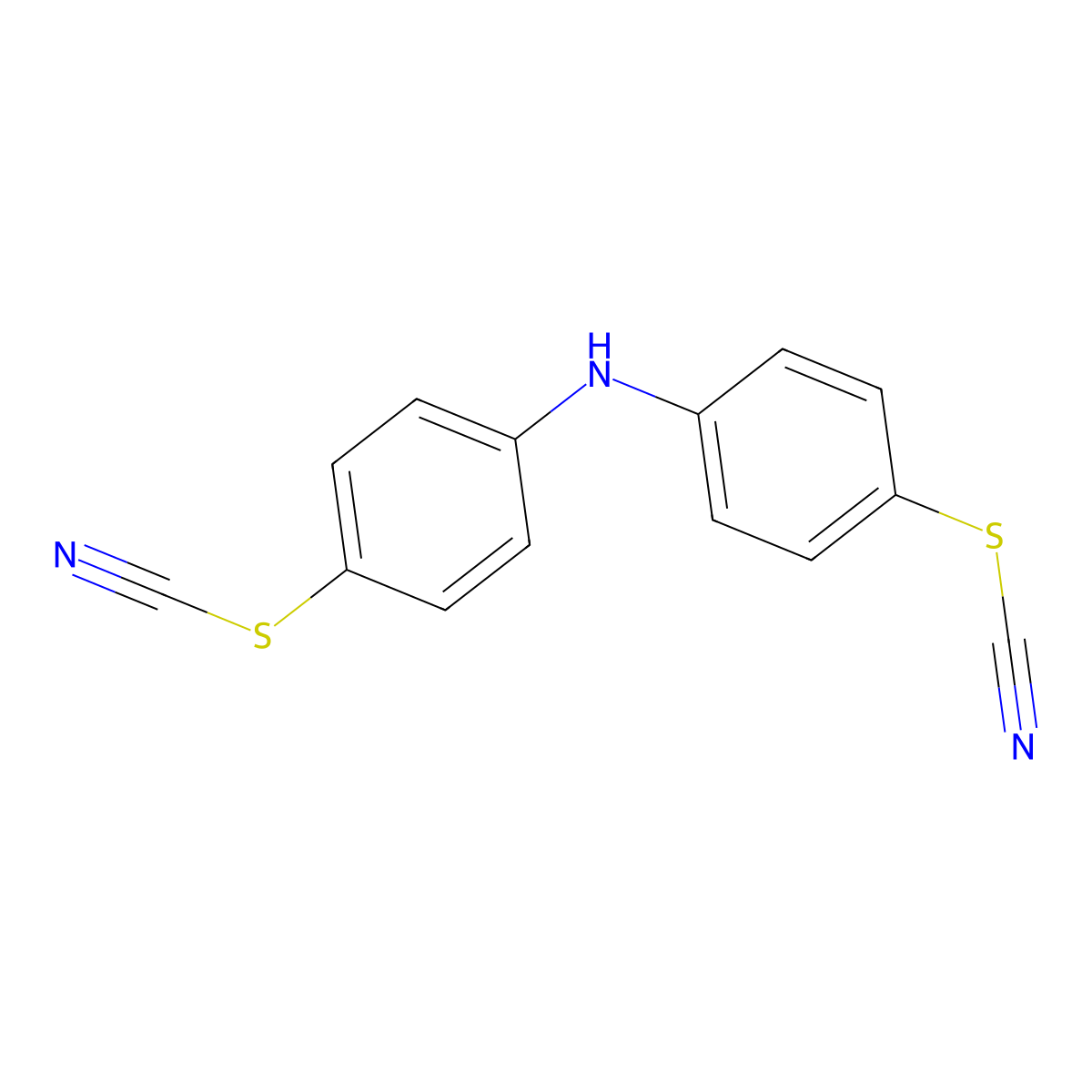 p,p'-Dithiocyanatodiphenylamine molecular structure, CAS 5339-39-9