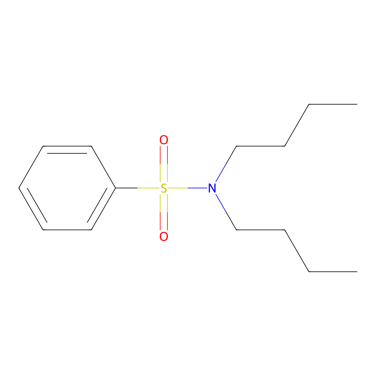 n,n-Dibutylbenzenesulfonamide molecular structure, CAS 5339-59-3