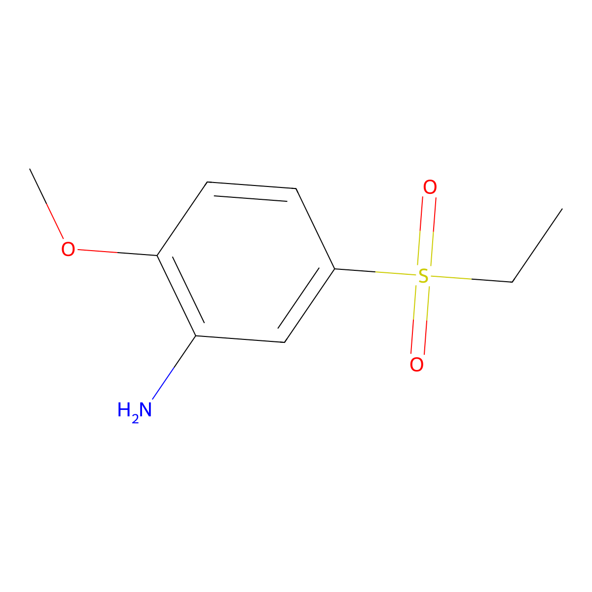 5-Ethylsulphonyl-o-anisidine molecular structure, CAS 5339-62-8