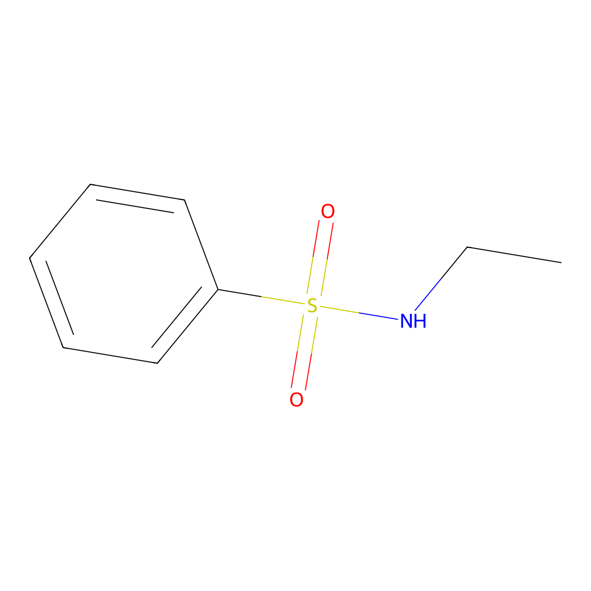 N-Ethylbenzenesulfonamide molecular structure, CAS 5339-67-3