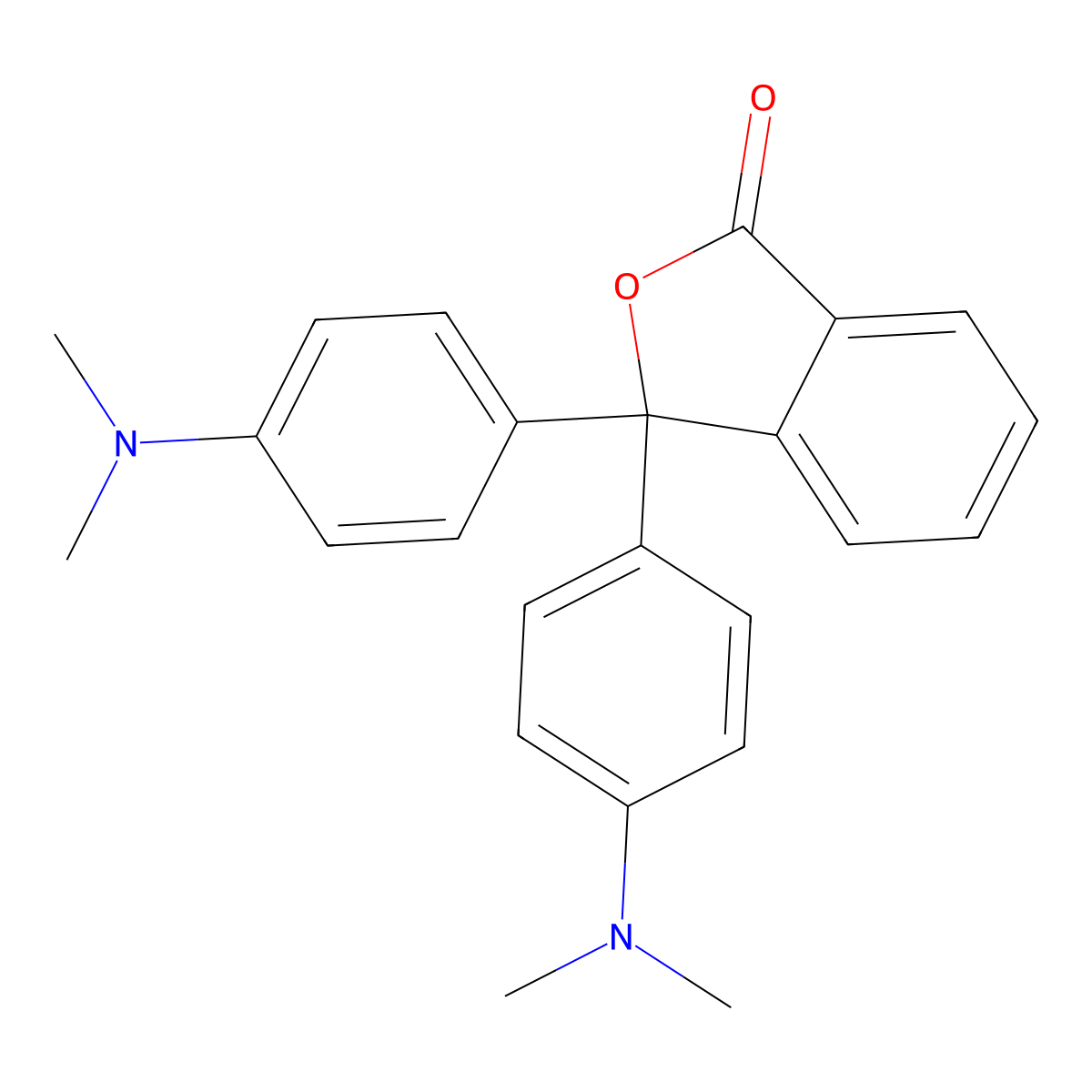 3,3-Bis(4-(dimethylamino)phenyl)phthalide molecular structure, CAS 5339-80-0