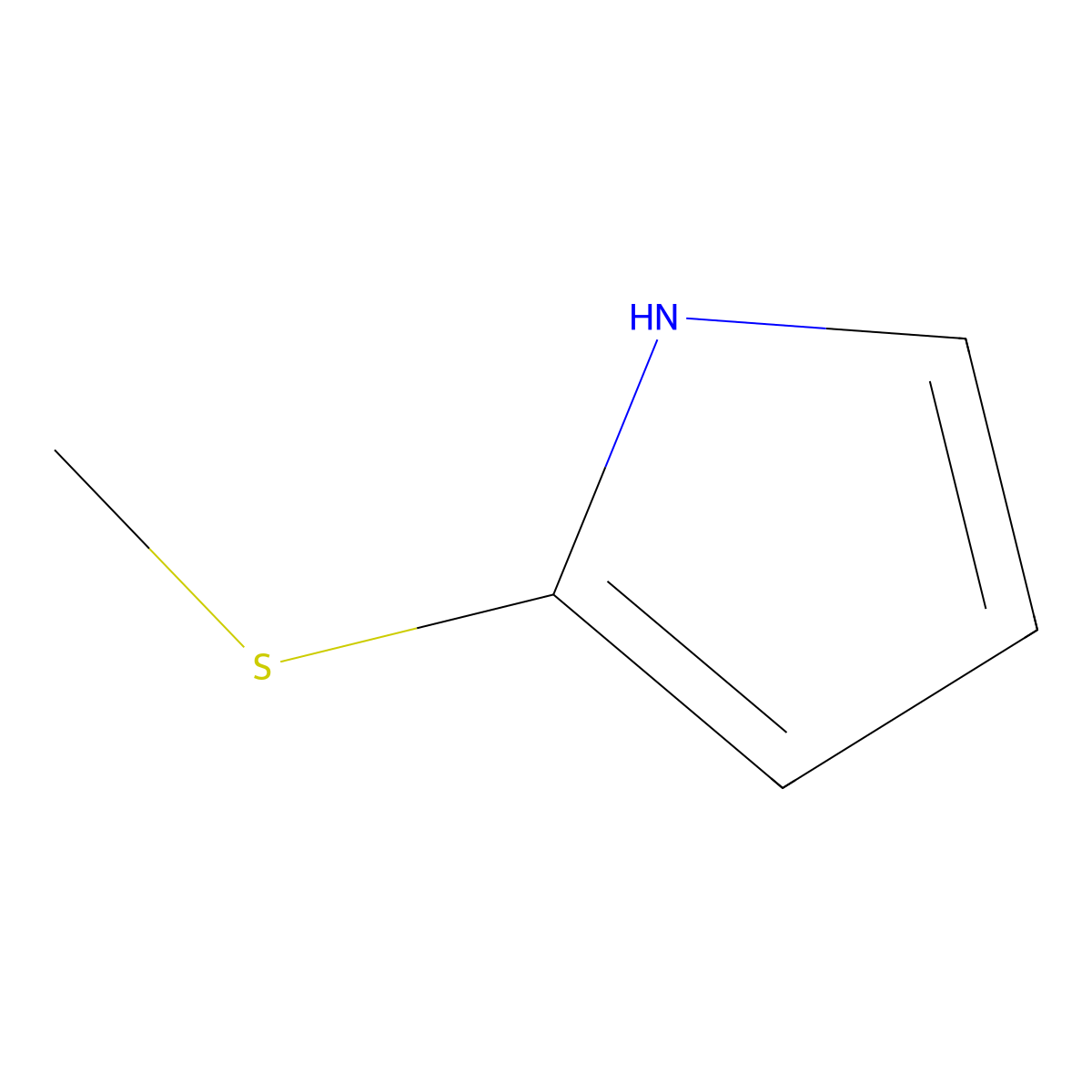 2-Methylthiopyrrole molecular structure, CAS 53391-61-0