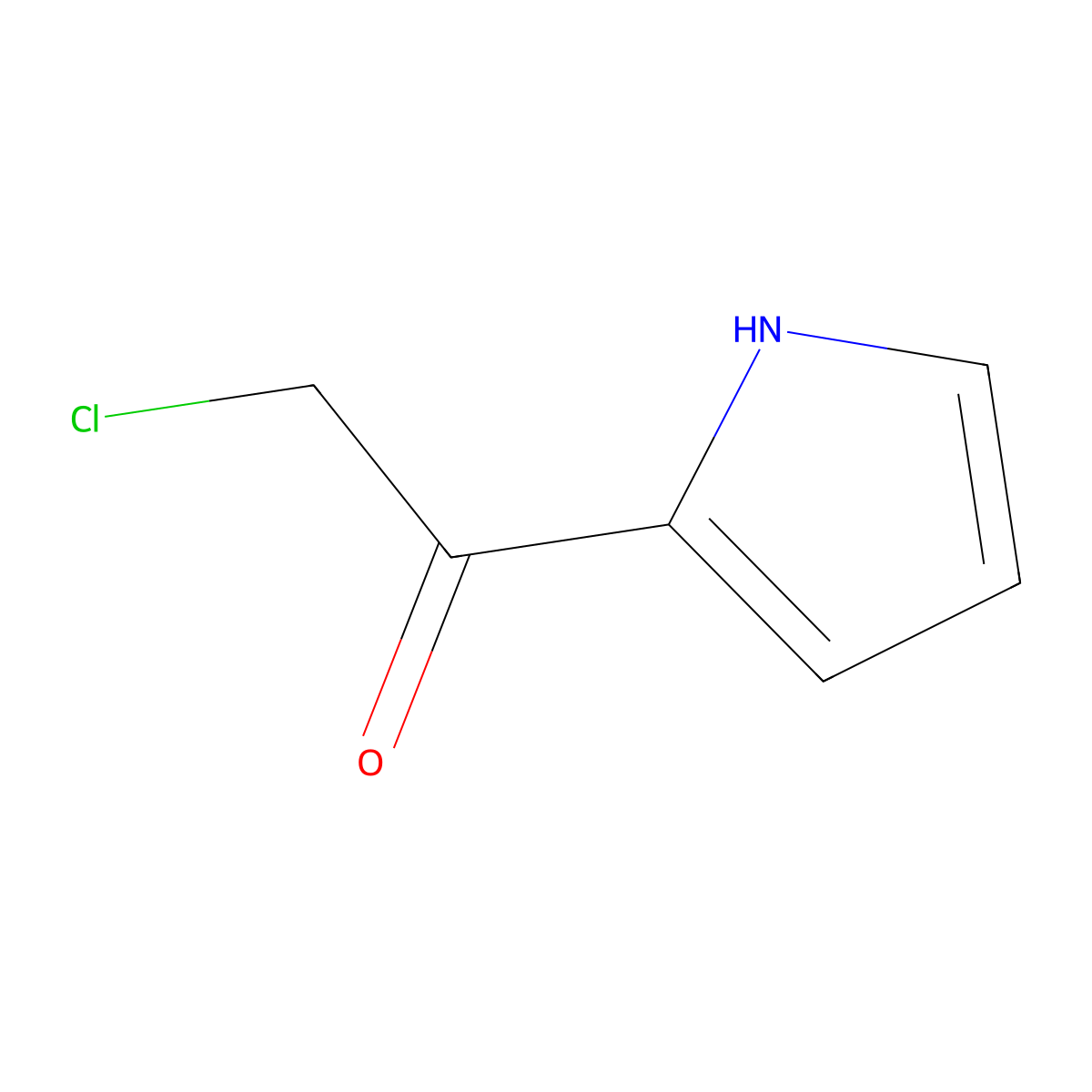 2-Chloro-1-(1H-pyrrol-2-yl)ethan-1-one molecular structure, CAS 53391-62-1