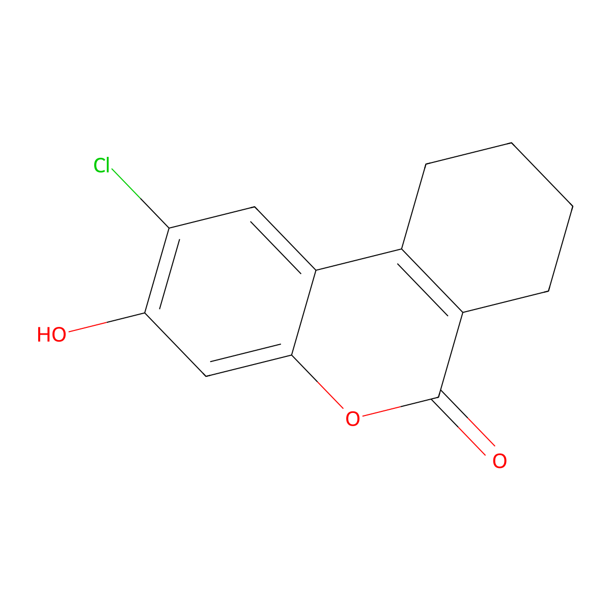 2-Chloro-7,8,9,10-tetrahydro-3-hydroxy-6H-dibenzo[b,d]pyran-6-one molecular structure, CAS 53391-78-9