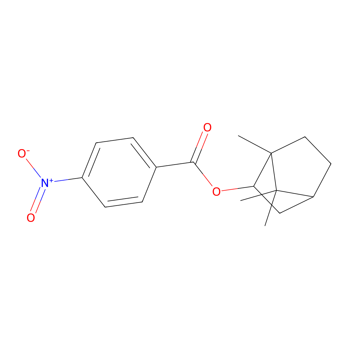 Isoborneol 4-nitrobenzoate molecular structure, CAS 53391-96-1