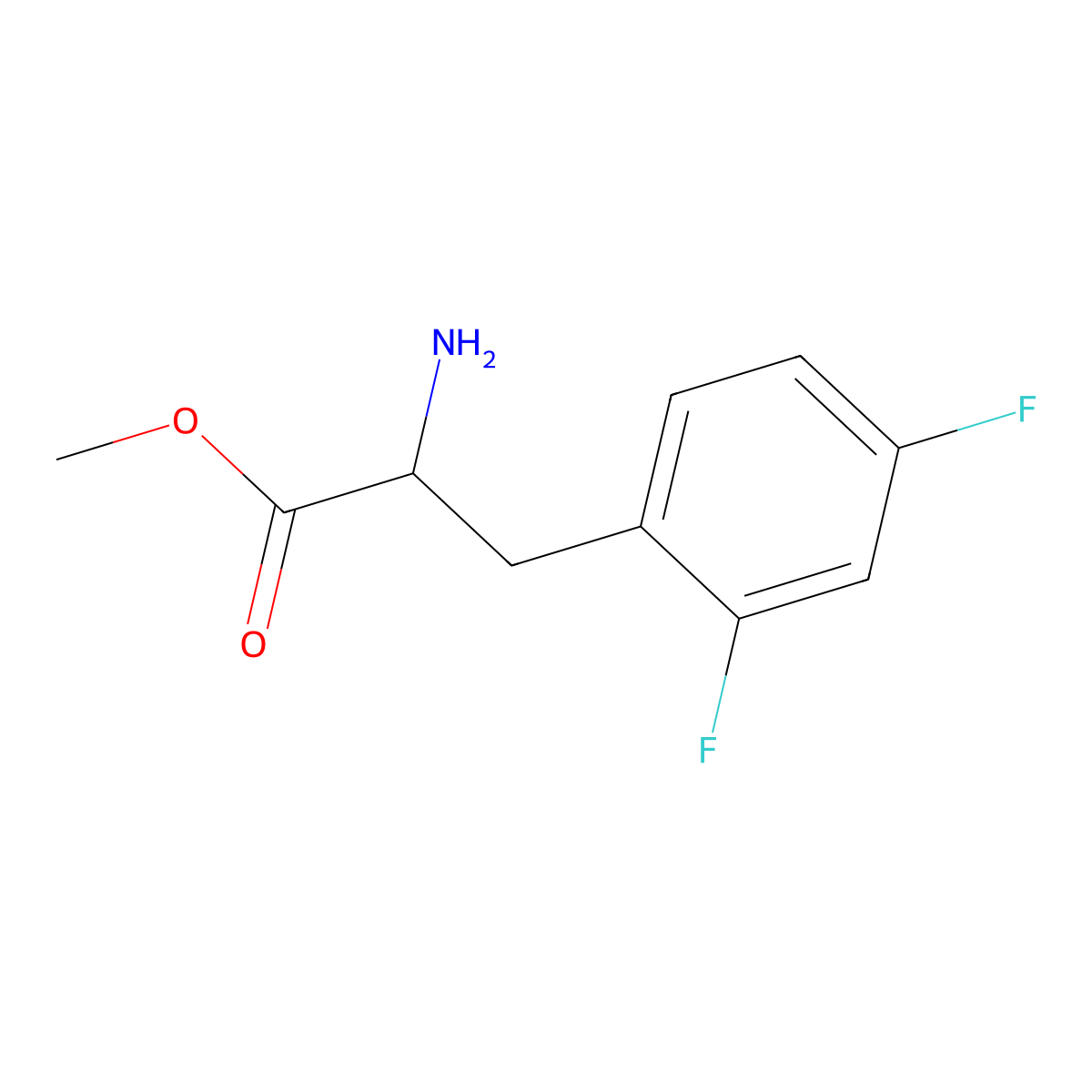 Methyl 2-amino-3-(2,4-difluorophenyl)propanoate molecular structure, CAS 533914-19-1