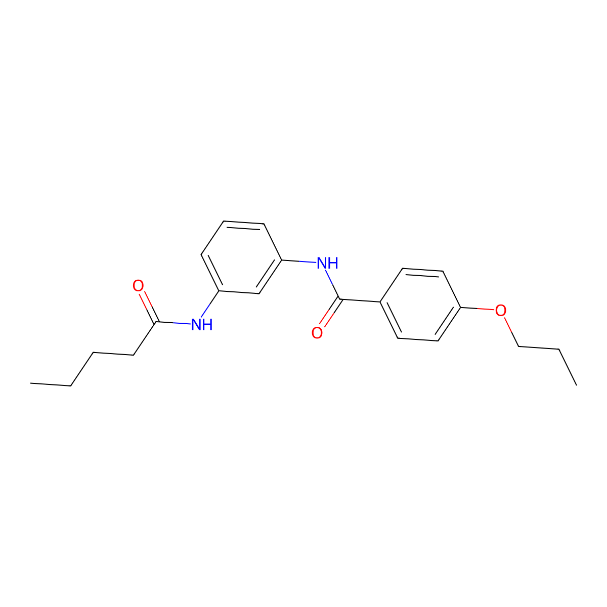 N-[3-(pentanoylamino)phenyl]-4-propoxybenzamide molecular structure, CAS 533919-08-3