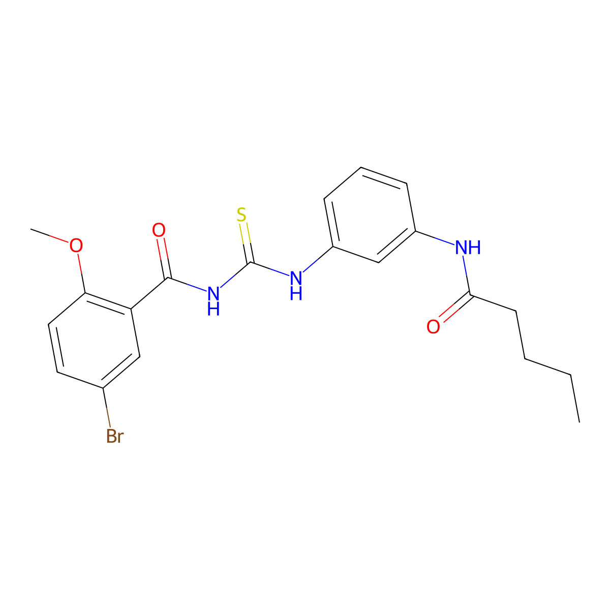 5-bromo-2-methoxy-N-[[3-(pentanoylamino)phenyl]carbamothioyl]benzamide molecular structure, CAS 533919-34-5